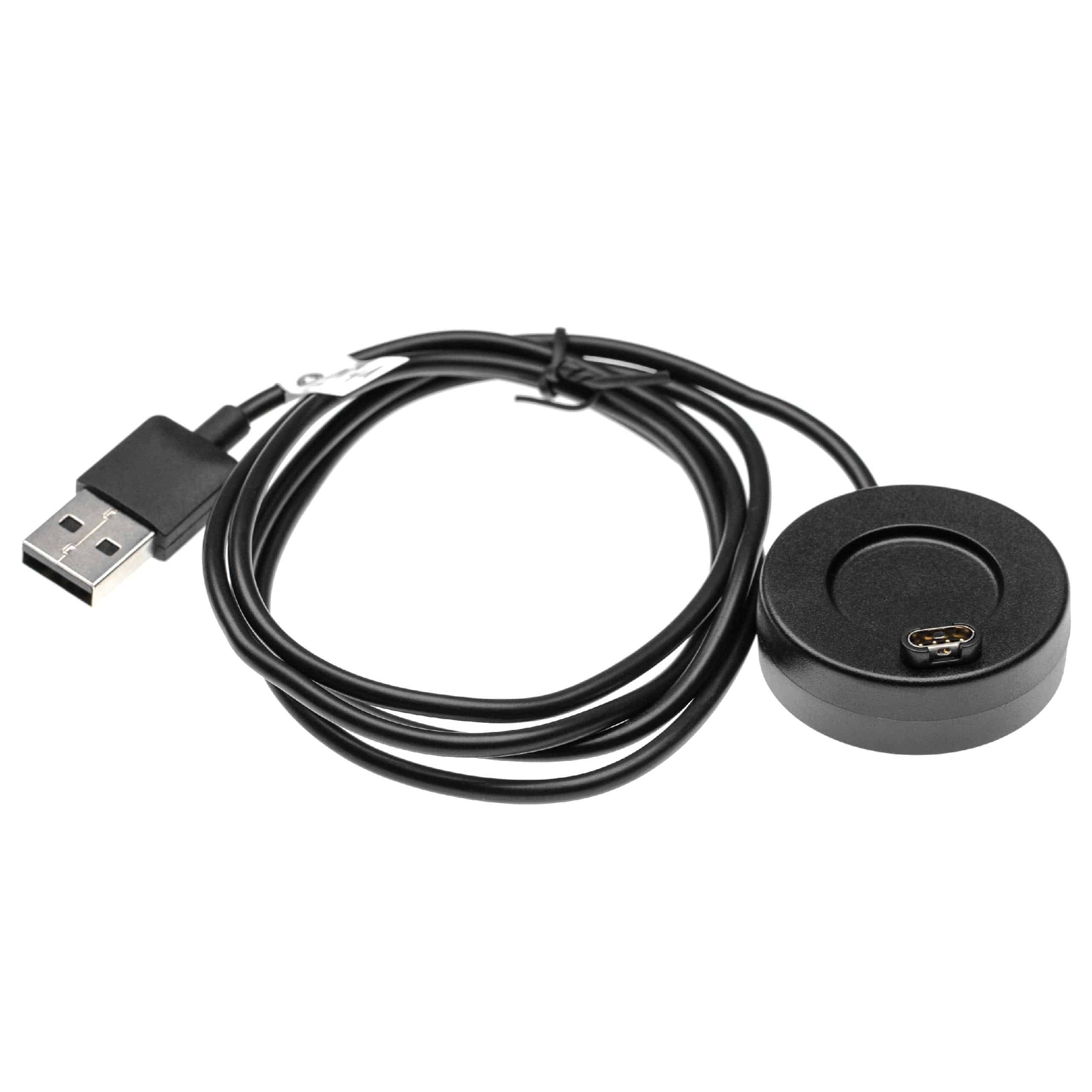 Charging Cable suitable for S60 Garmin Approach S60 Fitness Tracker - USB A Cable, 100cm, black