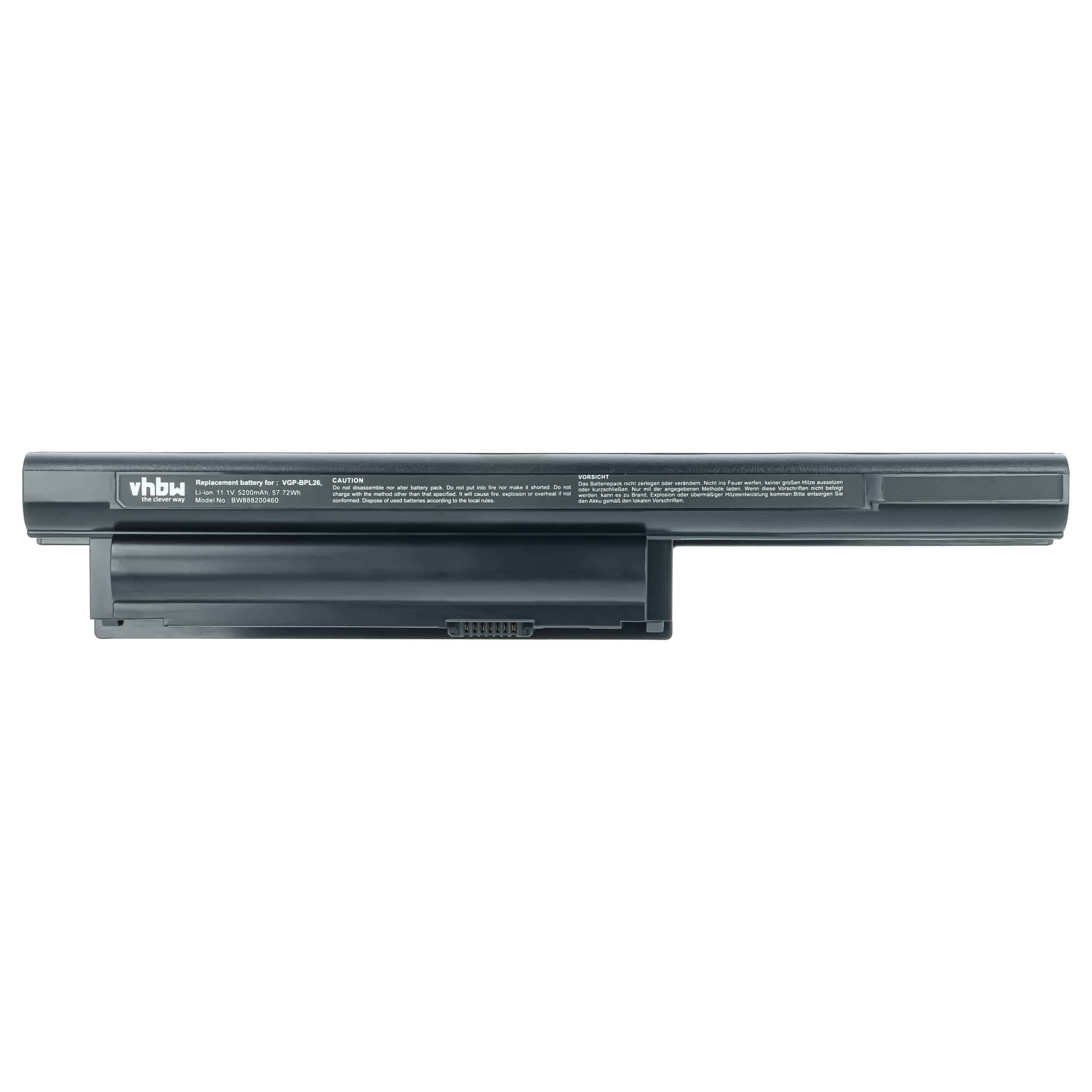 Akumulator do laptopa zamiennik Sony VGP-BPS26, VGP-BPS26A, VGP-BPL26 - 5200 mAh 11,1 V LiPo, czarny