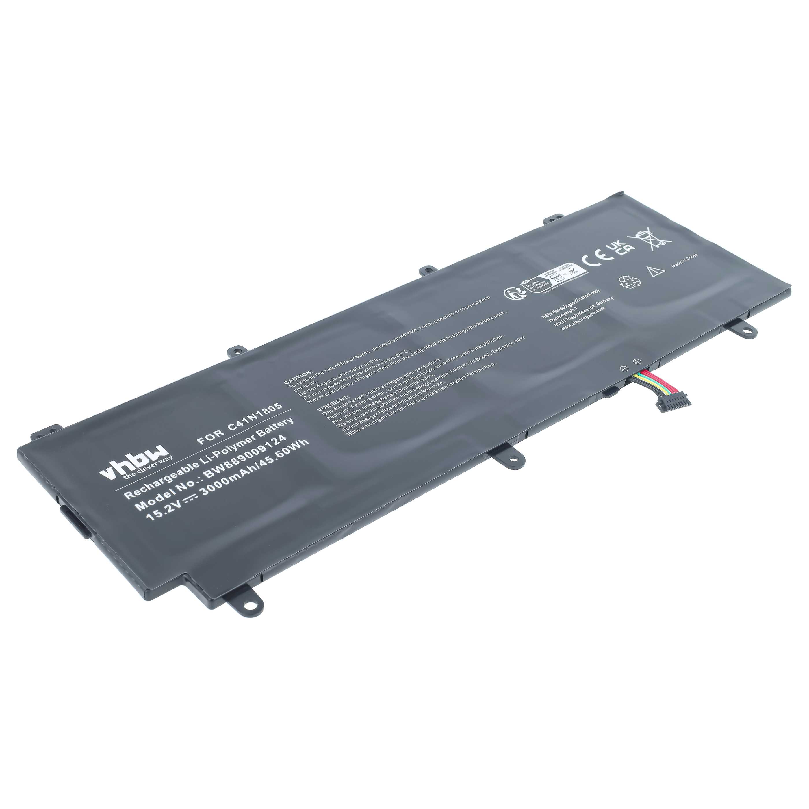Akku für Laptop wie Asus Rog Zephyrus GX531u.a., ersetzt C41N1805, Li-Polymer, 15.2 V, 3000 mAh