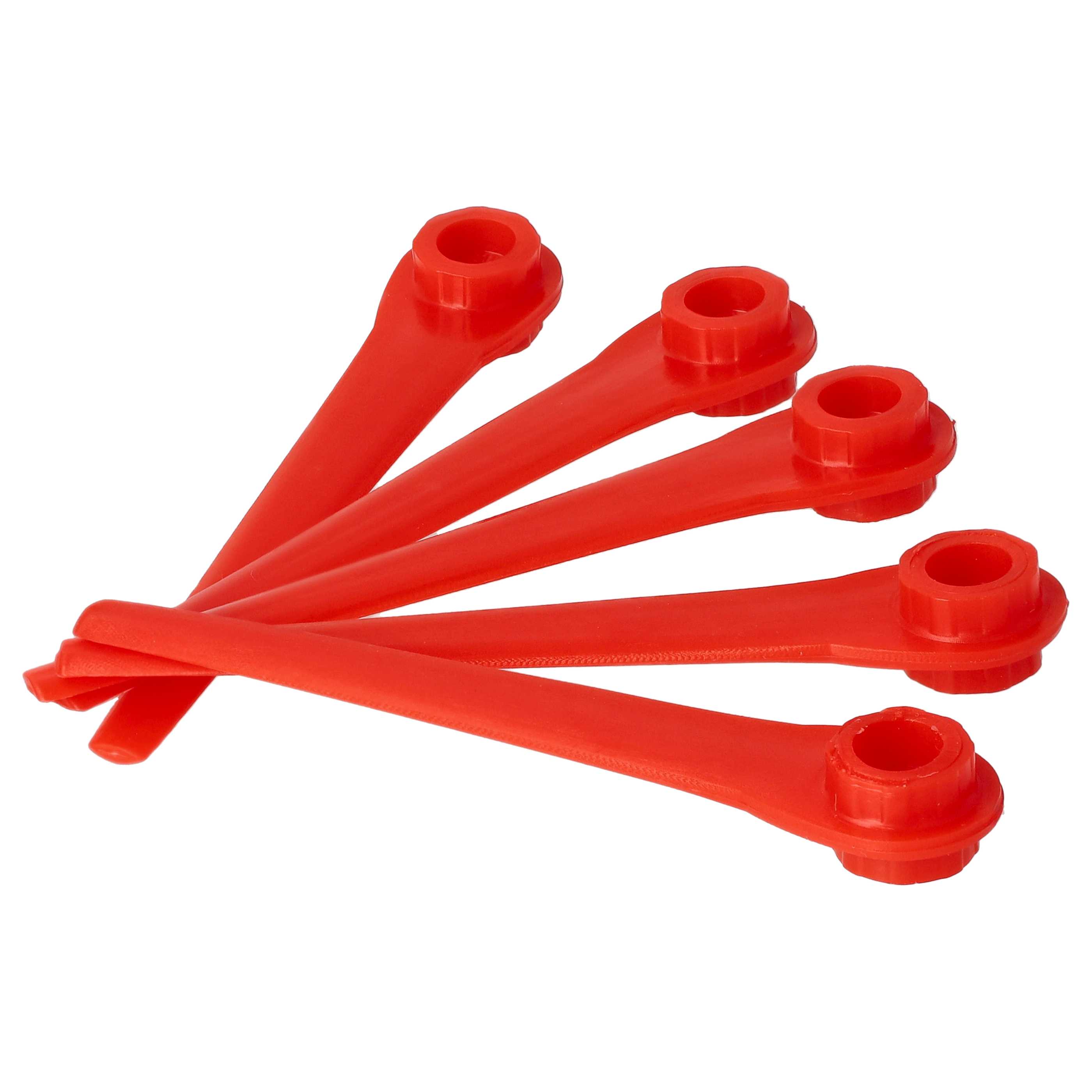 5x Lames remplace Gardena RotorCut 5368-20 pour débroussailleuse – Couteaux plastique, Orange