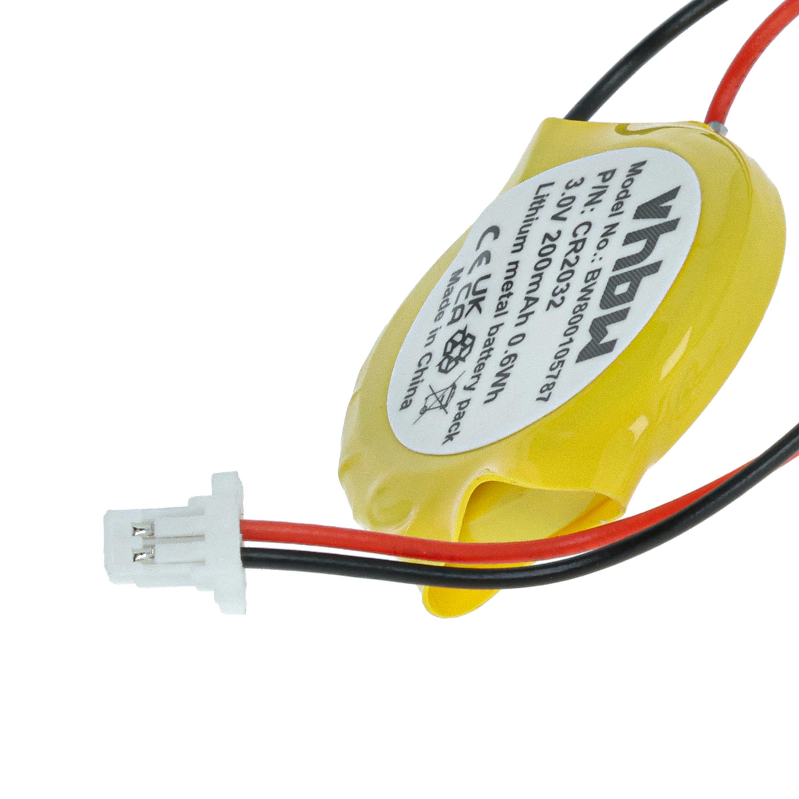 Batería reemplaza 02K6486, 02K6502, 152605-003, CR2032 para ordenador portátil - 200 mAh 3 V Li-Ion