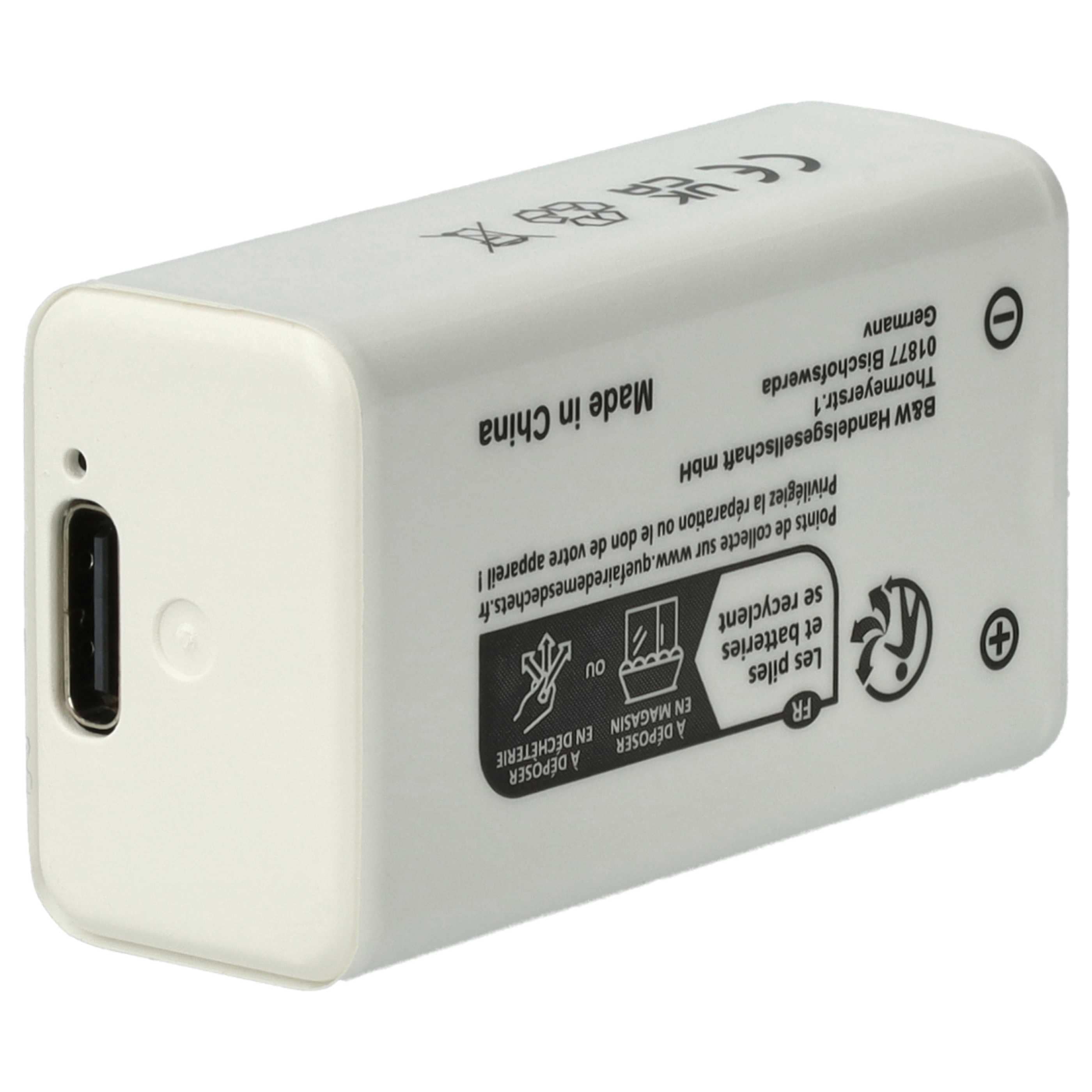 9V Block 10x Battery replaces Daitem BATV13 Alarm Systems & Various Devices - 1 Ah 9 V Li-Ion