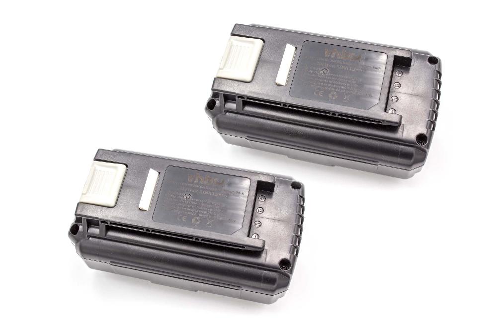 Batteries (2x pièces) remplace Ryobi BPL3626, 5133002166 pour outil électrique - 5000 mAh, 36 V, Li-ion