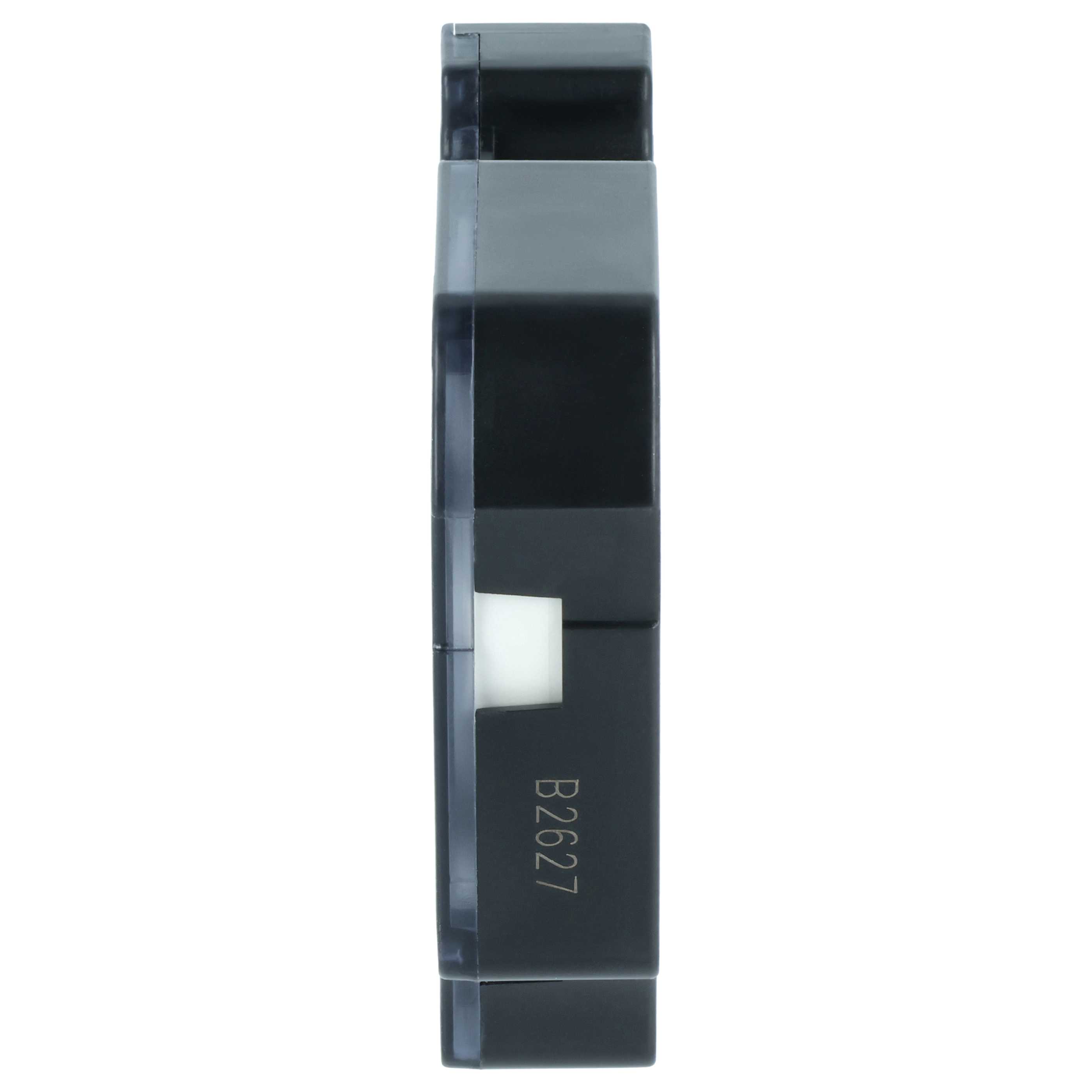 Cassette à ruban remplace Dymo 18483 - 12mm lettrage Noir ruban Blanc, plastique, polyester