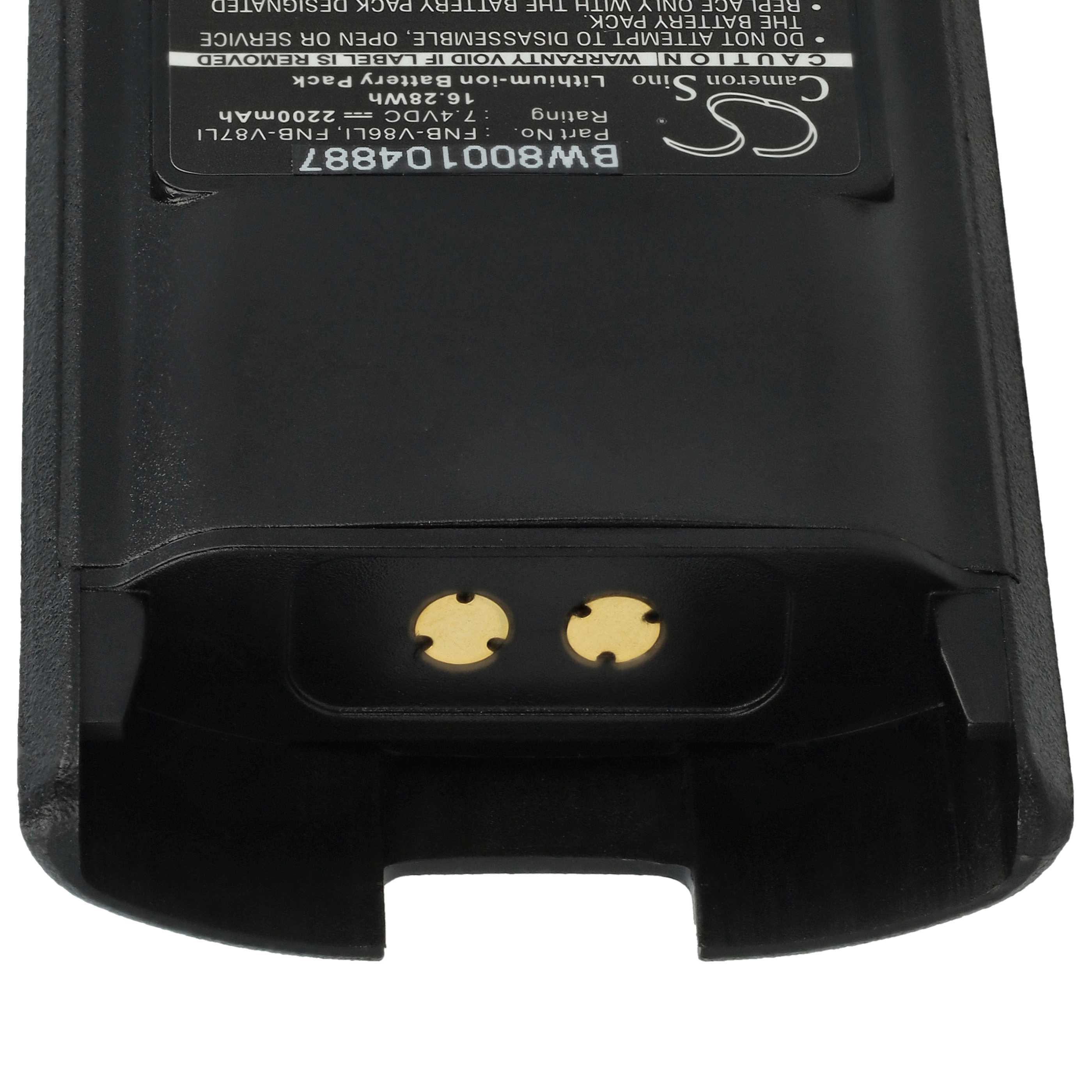 Radio 2x Battery replaces Yaesu Vertex FNB-V87Li, FNB-V87, FNB-V86Li, FNB-V86 - 2200 mAh 7.4 V Li-Ion