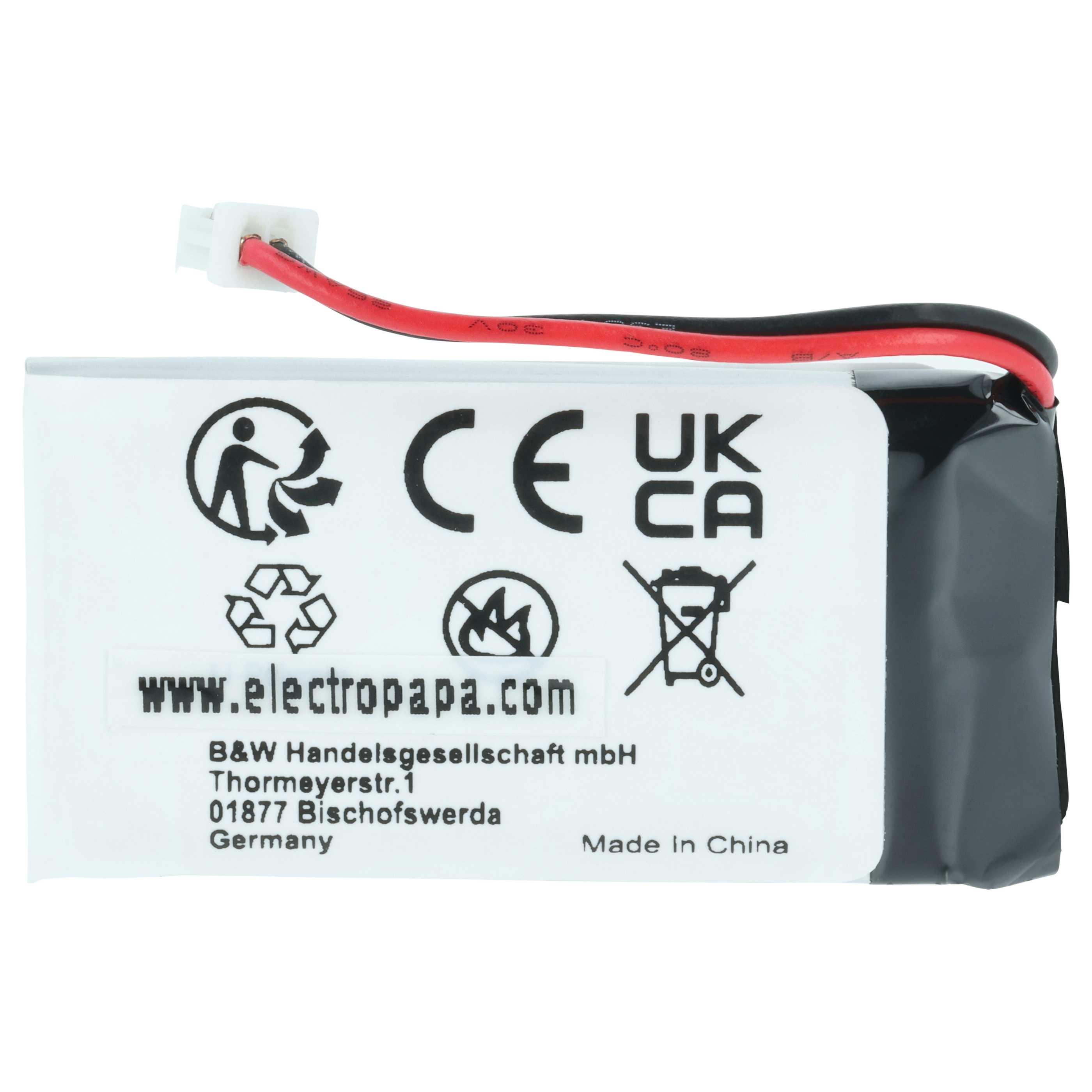 Batterie remplace Mitel 50006764, 50005711 pour téléphone Mitel - 240mAh 3,7V Li-polymère