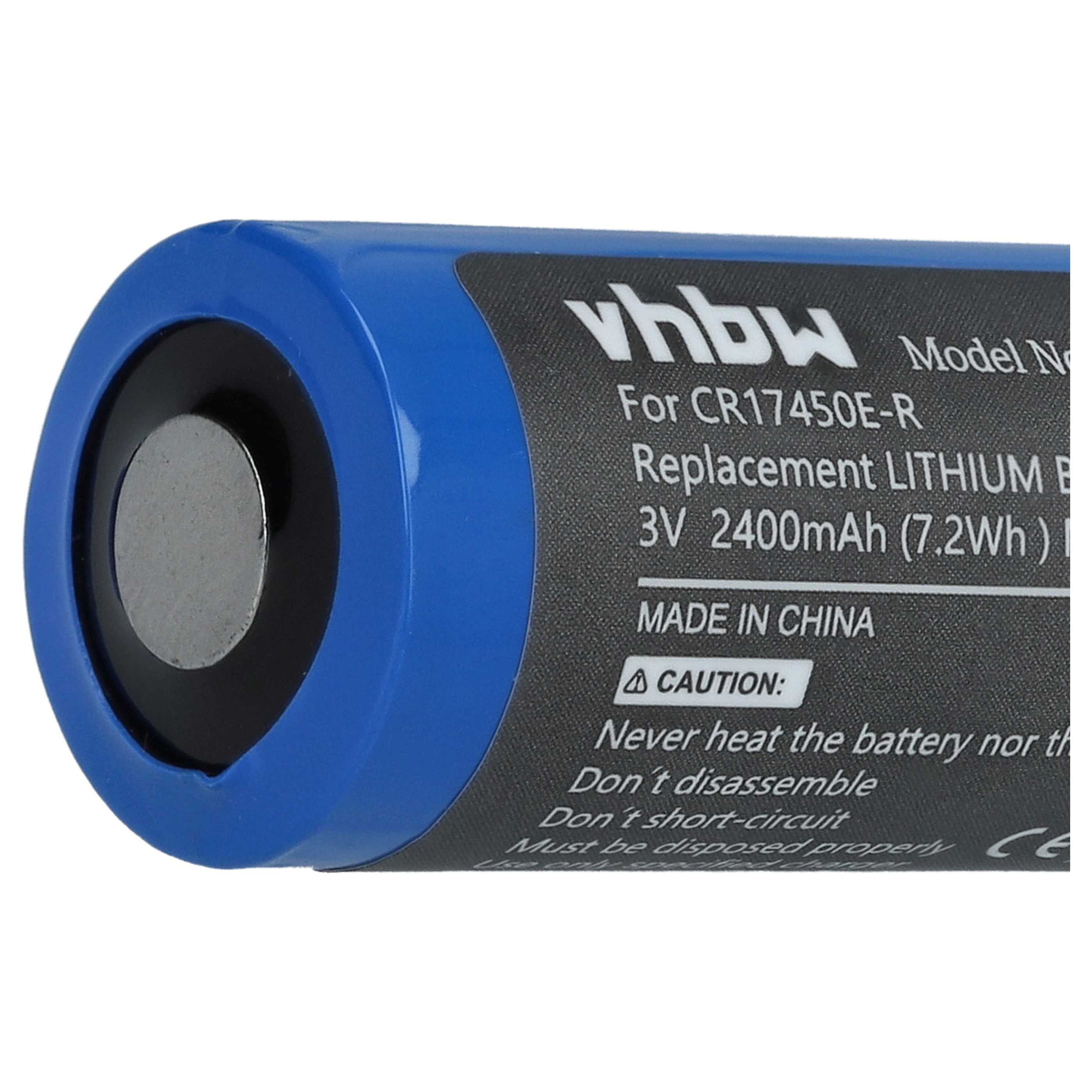 Pile remplace CR17450E-R pour - 2400mAh 3V Li-ion