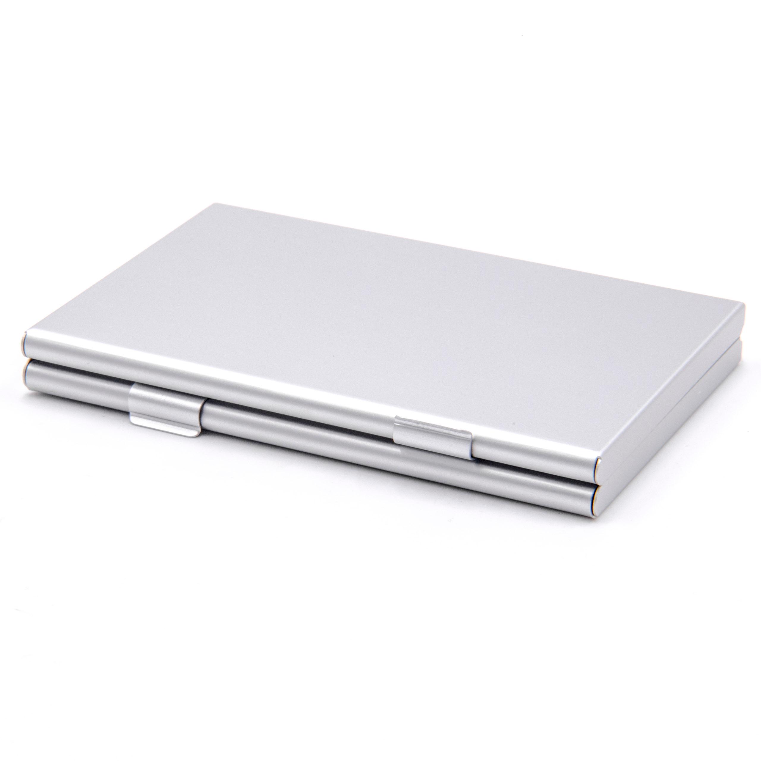 Etui passend für Speicherkarten 12x MicroSD - Case, Aluminium, silber
