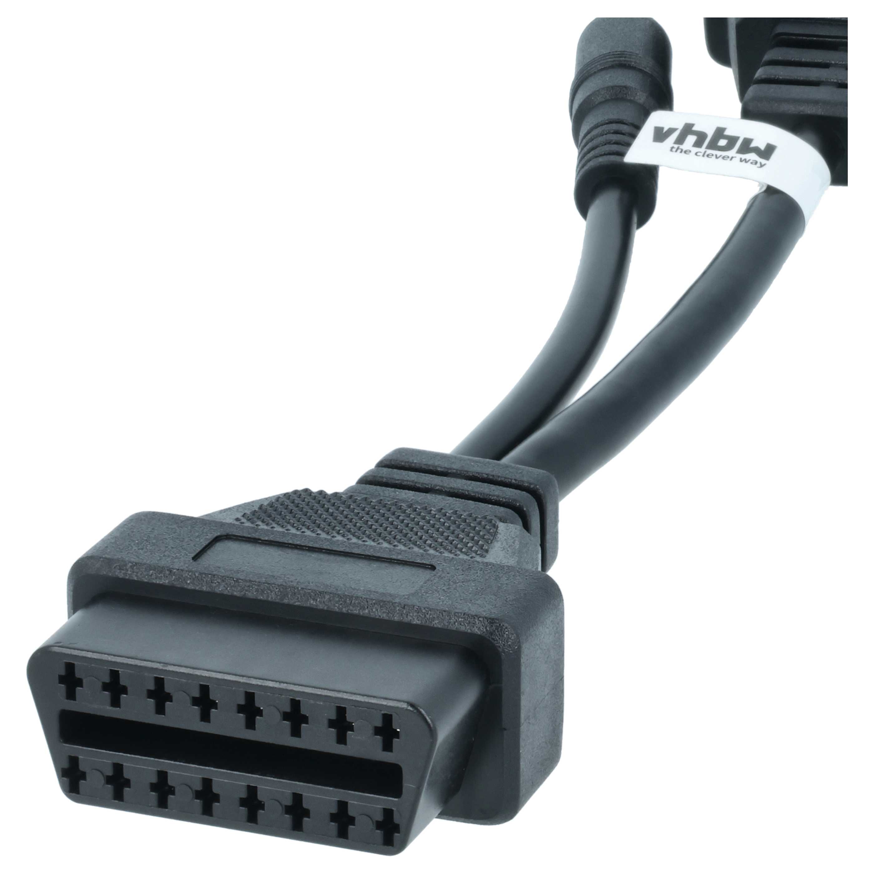 vhbw OBD2 Adapter 12Pin-OBD1 auf OBD2 für Hyundai, Mitsubishi 12 Pin
