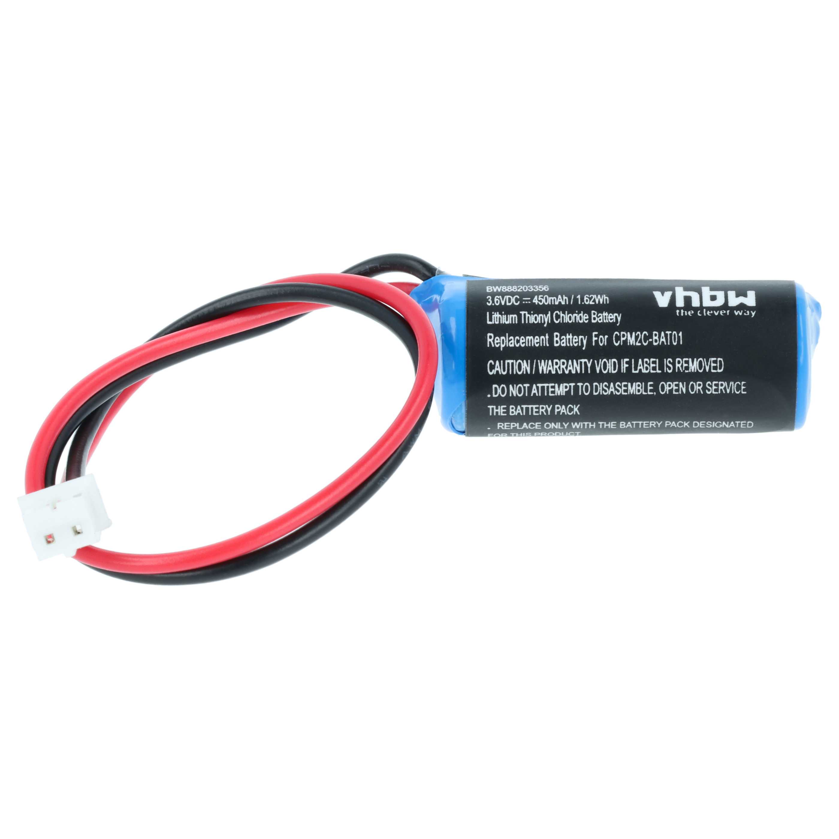Batería reemplaza Omron CPM2C-BAT01 para controlador (450 mAh, 3,6 V, Li-SOCl2)