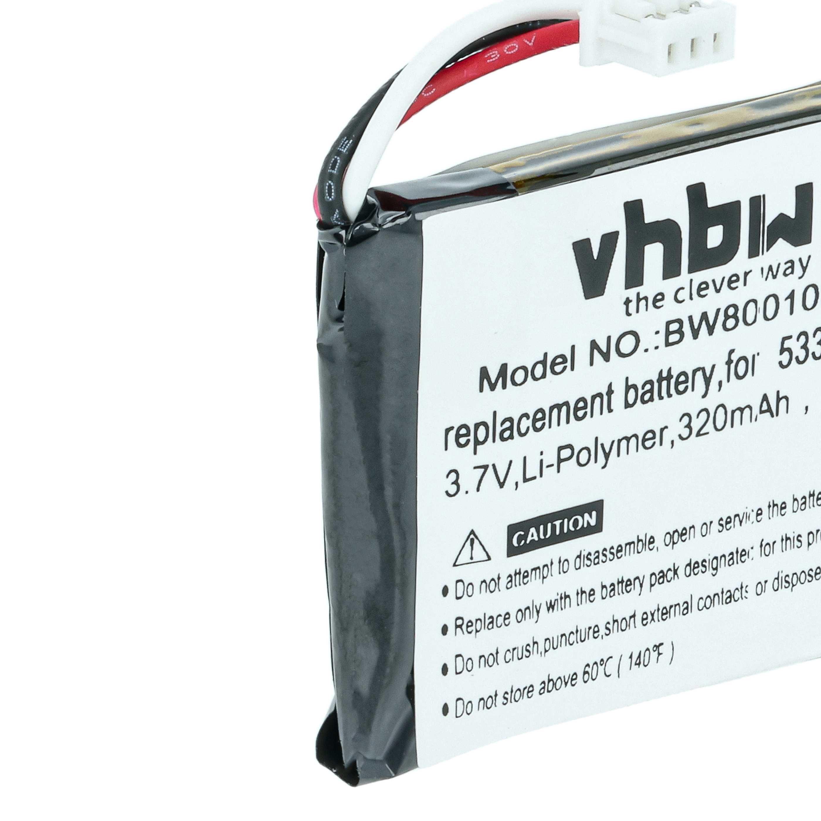 Batteria sostituisce Logitech L/N: 1109, AHB472625PST, 533-000067 per auricolari cuffie - 230mAh 3,7V Li-Poly