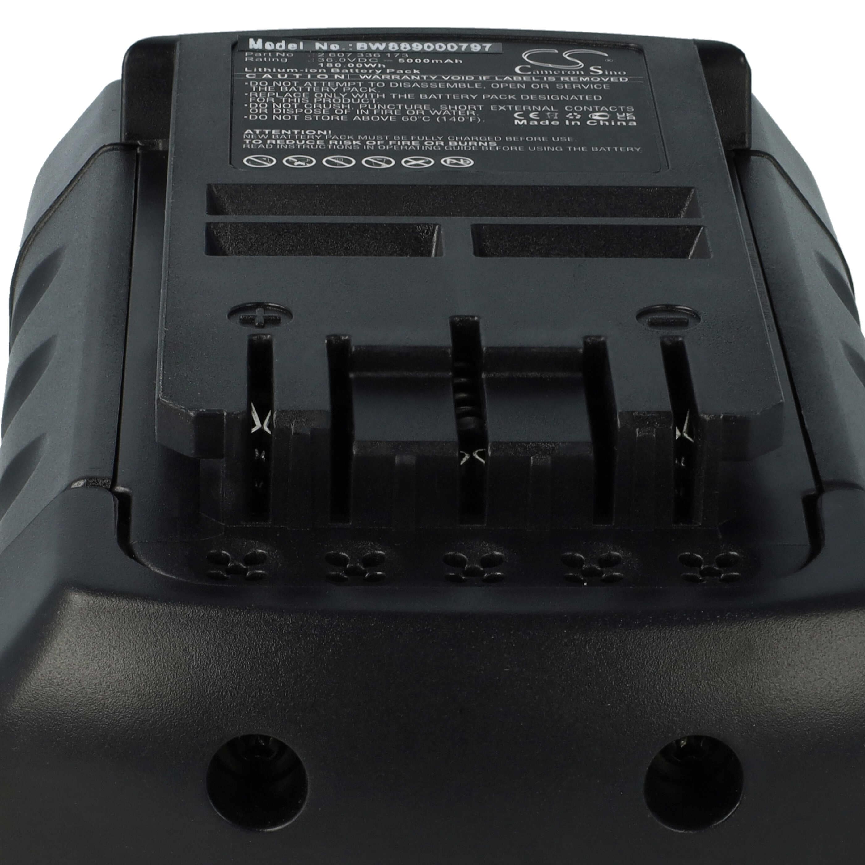 Batteria sostituisce Bosch 1600A0022N per dispositivo da giardinaggio Bosch - 5000mAh 36V Li-Ion