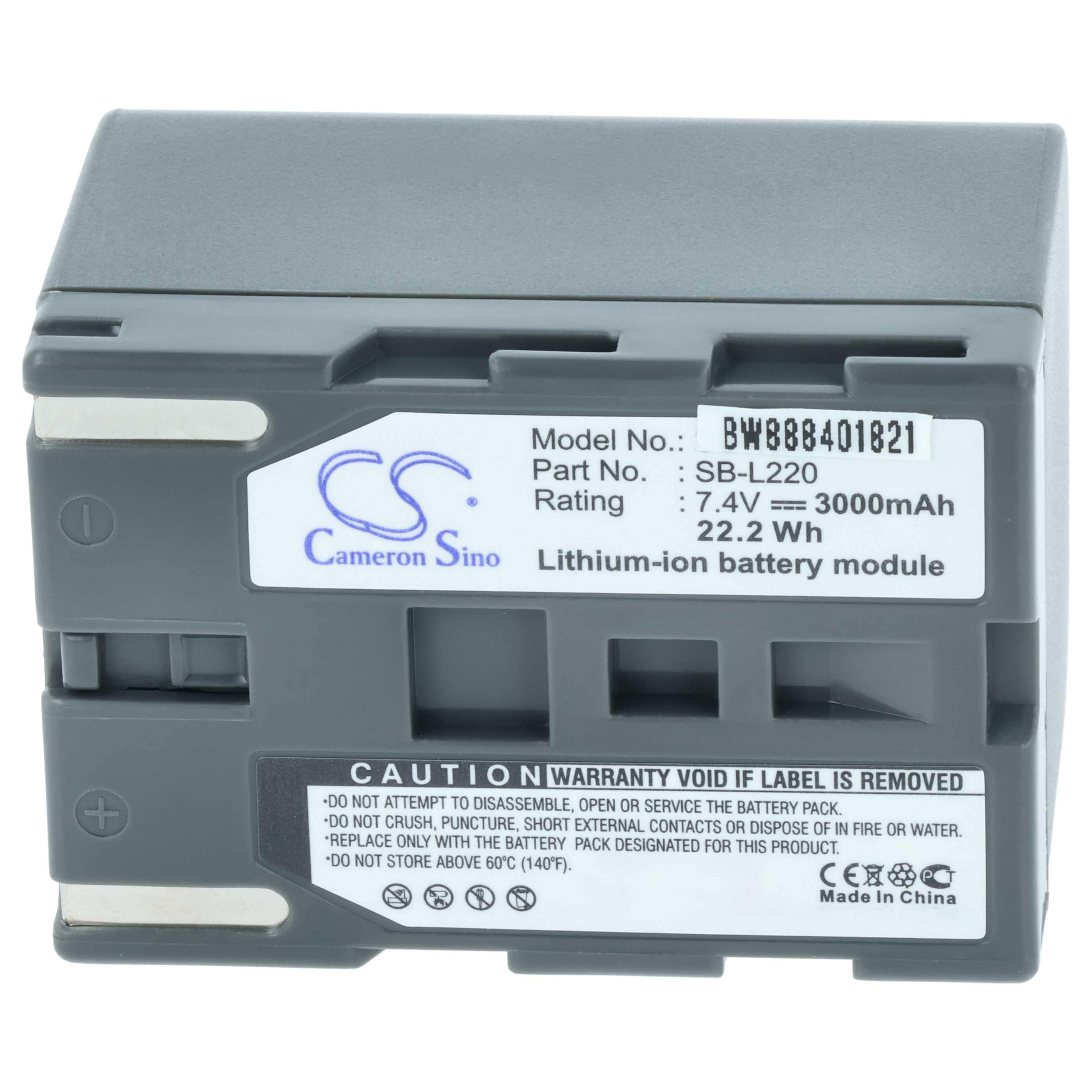 2x Battery replaces Samsung SB-L70R, SB-L70A, SB-L70, SB-LS70AB, SB-L220, SB-L110 - 3000mAh, 7.4V, Li-Ion