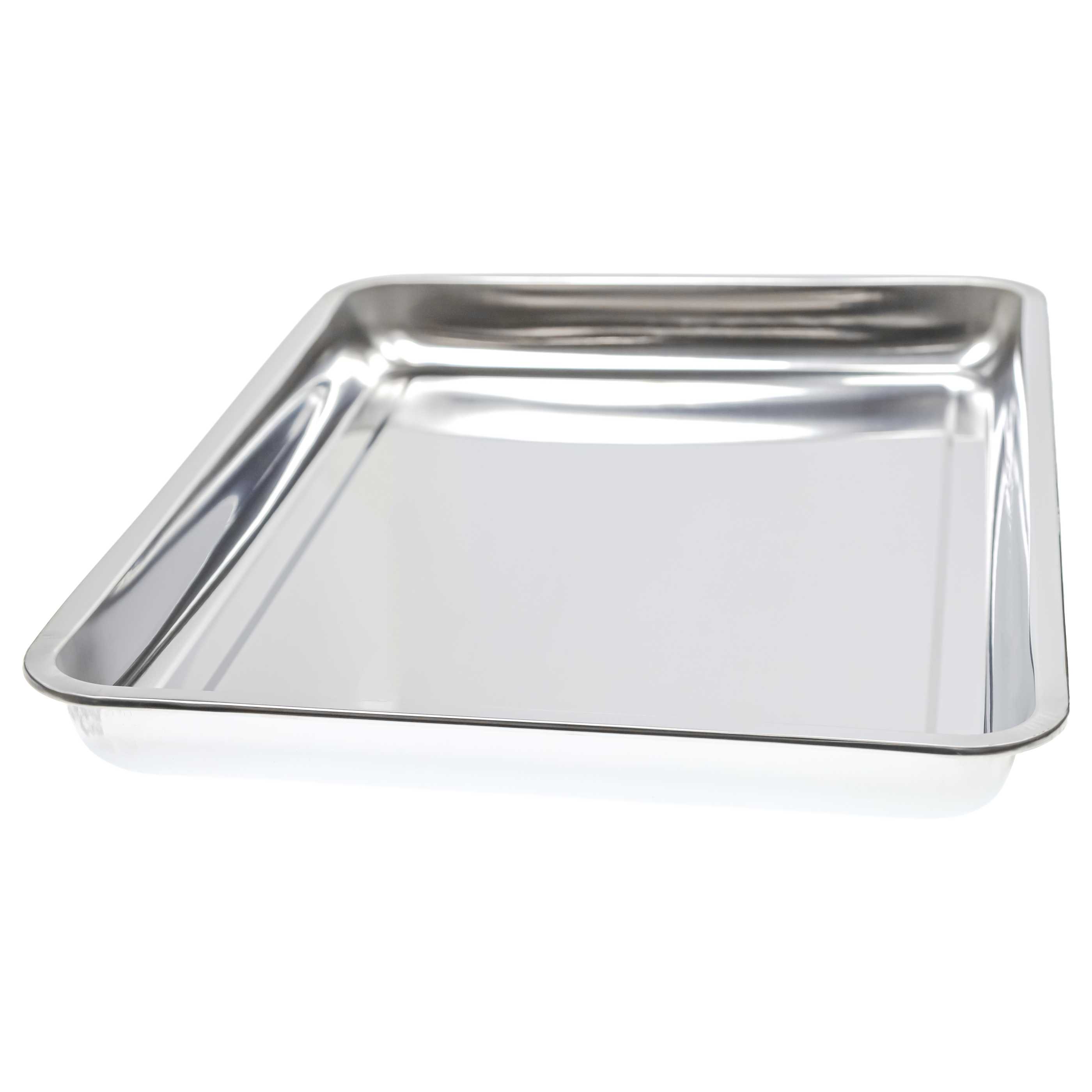 2x Vaschetta raccogligrasso sostituisce BGS 7892 per barbecue a gas - acciaio inox, capacità 9 L