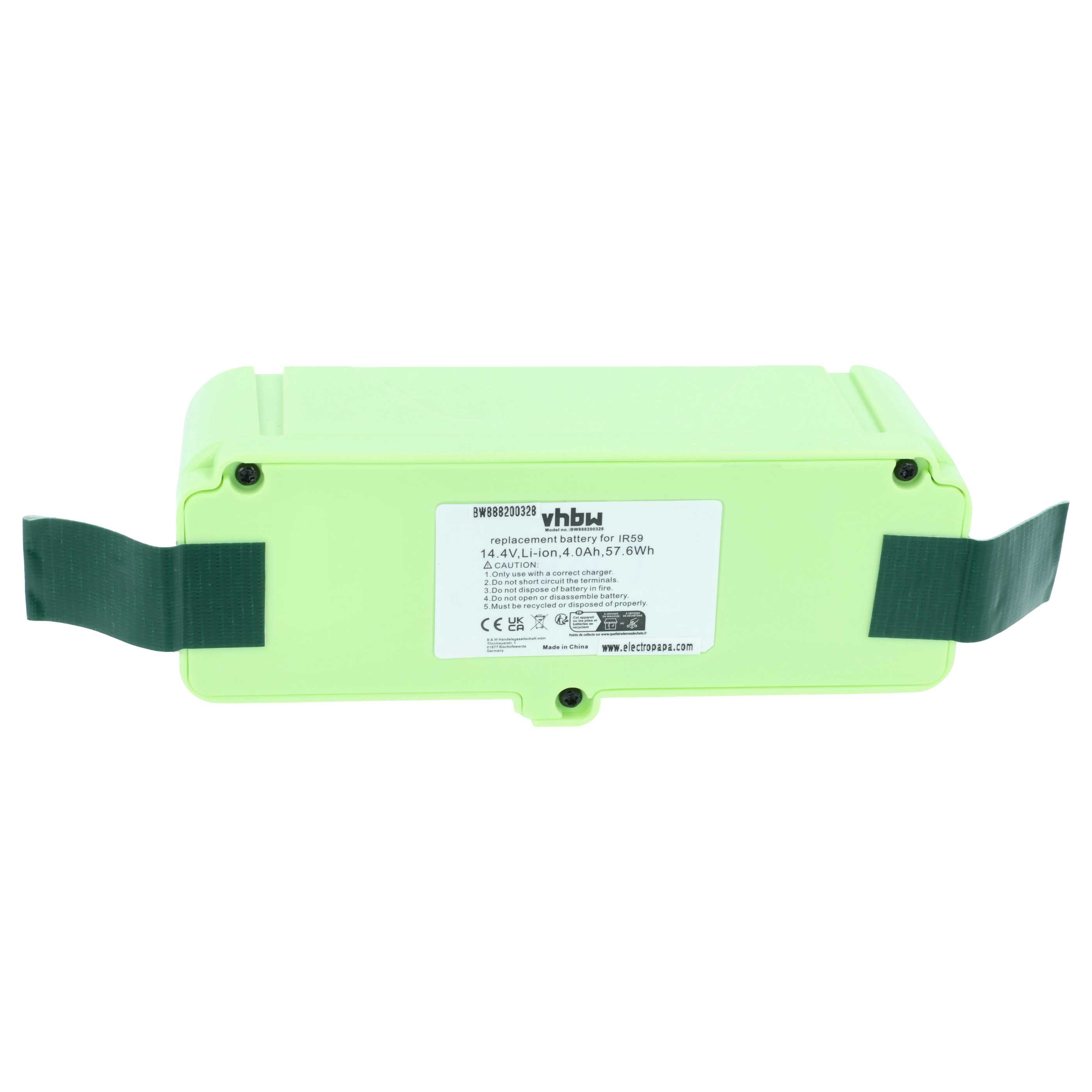 Batteria sostituisce iRobot 1800LI, 4374392, 4376392, 2130LI per robot aspiratore - 4000mAh 14,4V Li-Ion