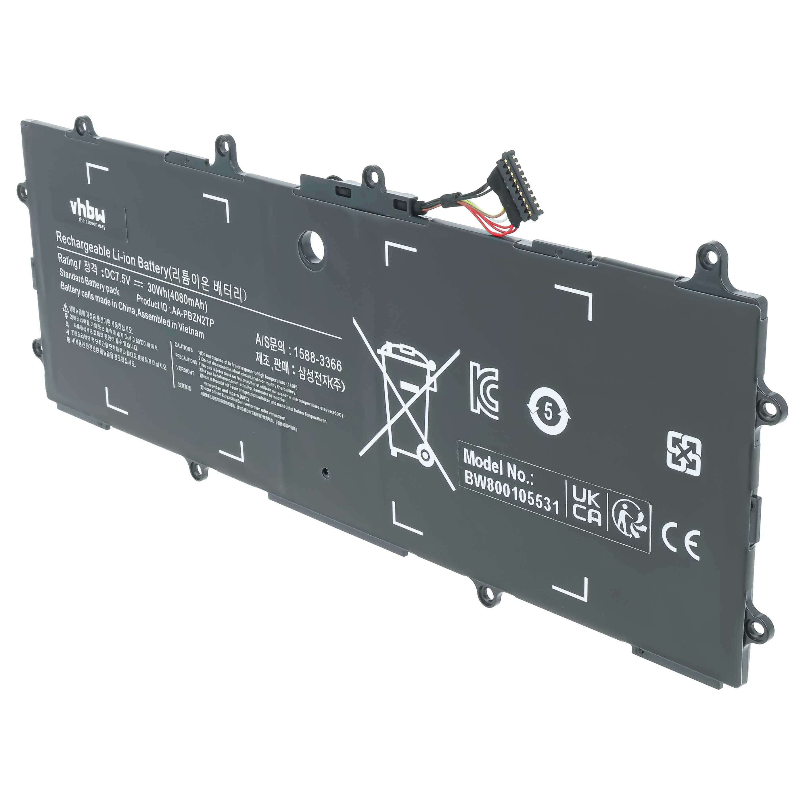 Batterie remplace Samsung BA43-00355A, AA-PBZN2TP pour ordinateur portable Samsung- 4080mAh 7,5V Li-polymère