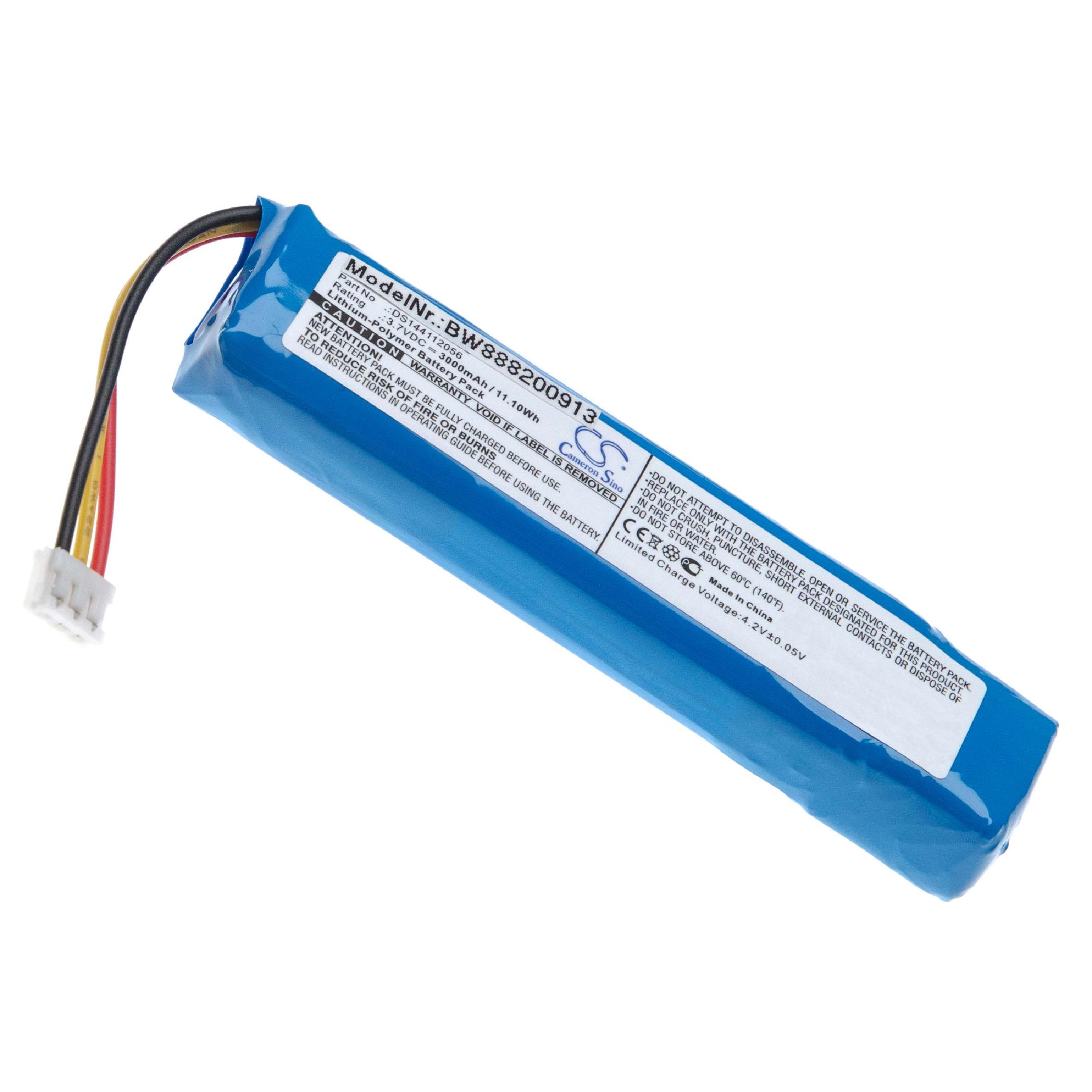  Battery replaces JBL MLP822199-2P, DS144112056 for JBLLoudspeaker - Li-polymer 3000 mAh