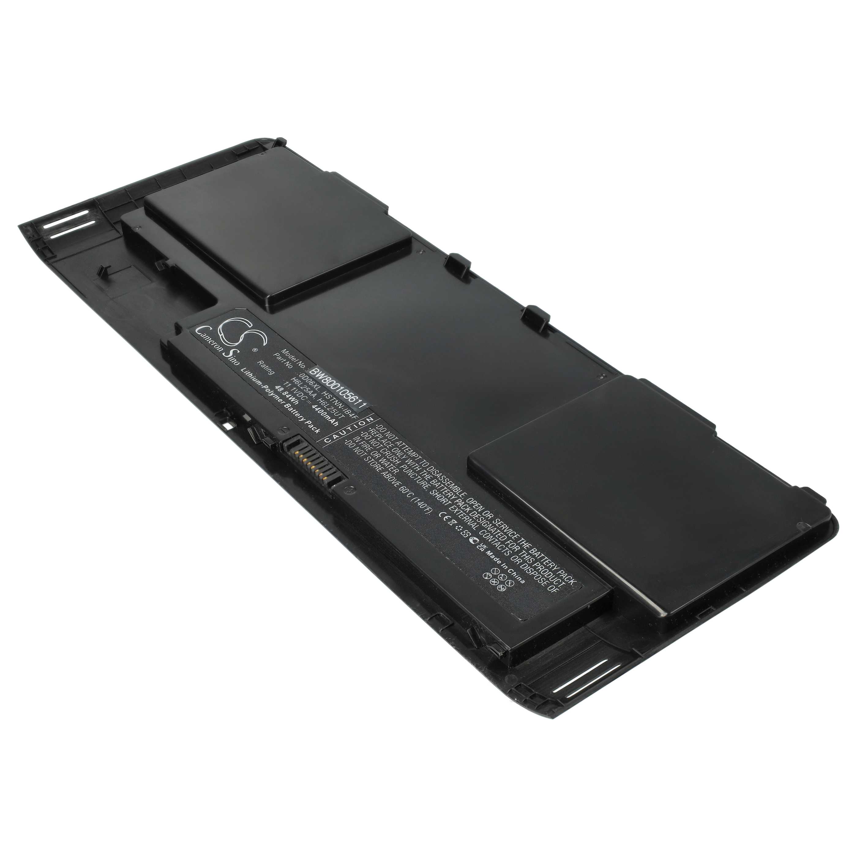 Batterie remplace HP 0DO6XL, 698750-171, 0D06XL pour ordinateur portable - 4400mAh 11,1V Li-polymère, noir