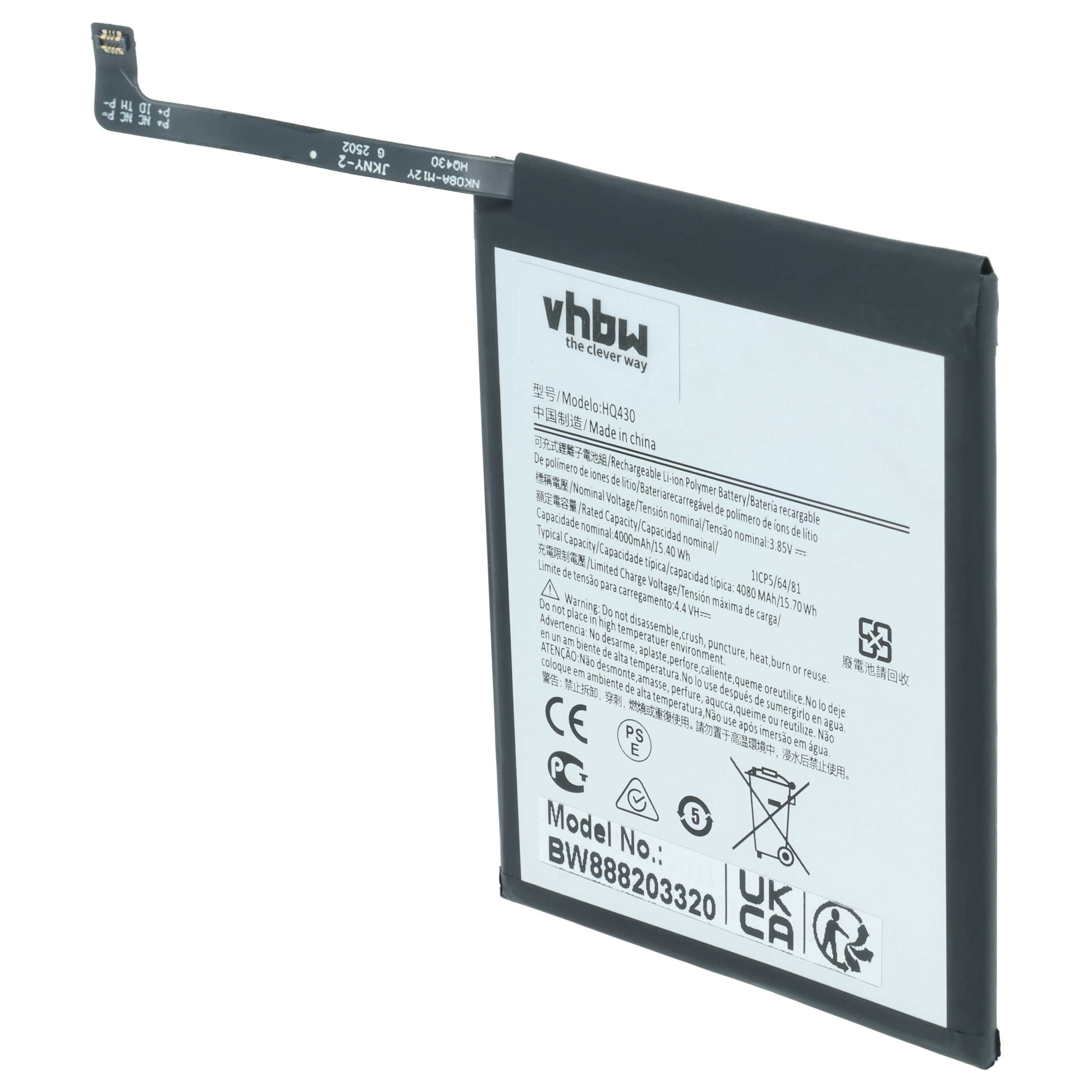 Akumulator do telefonu smartfona zamiennik Nokia HQ430 - 3900 mAh 3,85 V LiPo