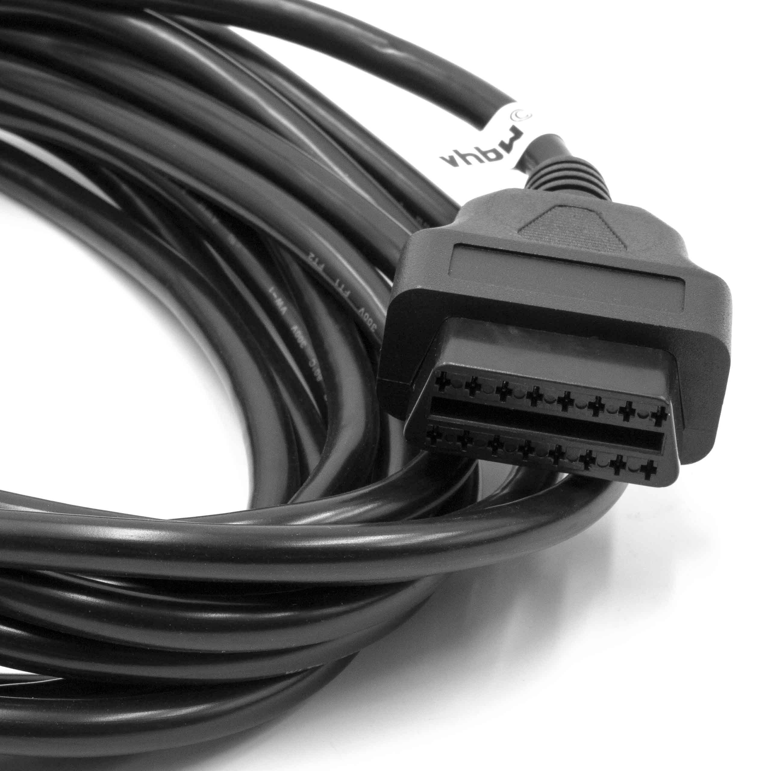vhbw OBD2 Extension Cable 16 Pin (f) to 16 Pin (m) for Vehicle - 500 cm