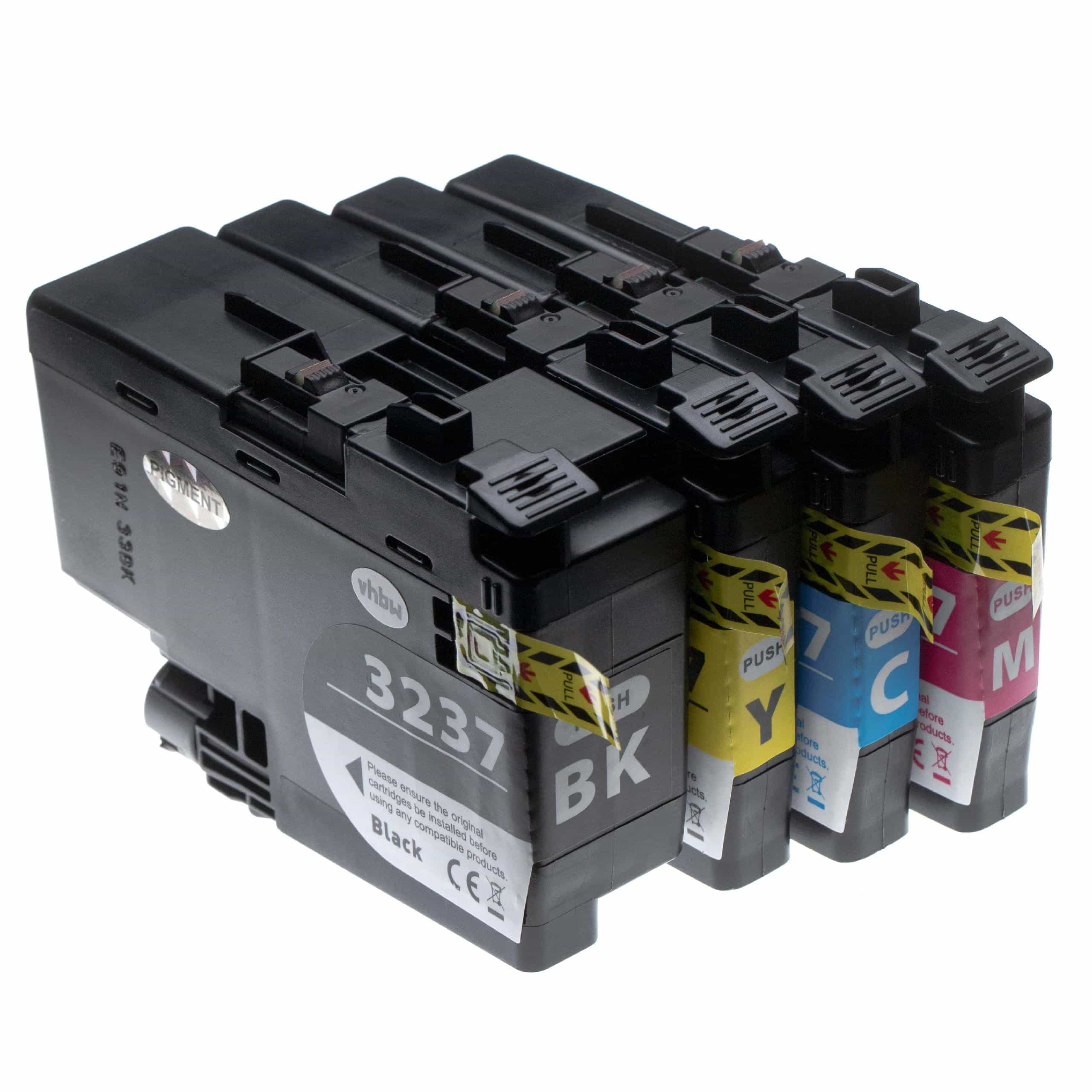 Set de 4x cartuchos de tinta reemplaza Brother LC-3237BK, LC3237BK para impresora - B/C/M/Y 120 ml + chip