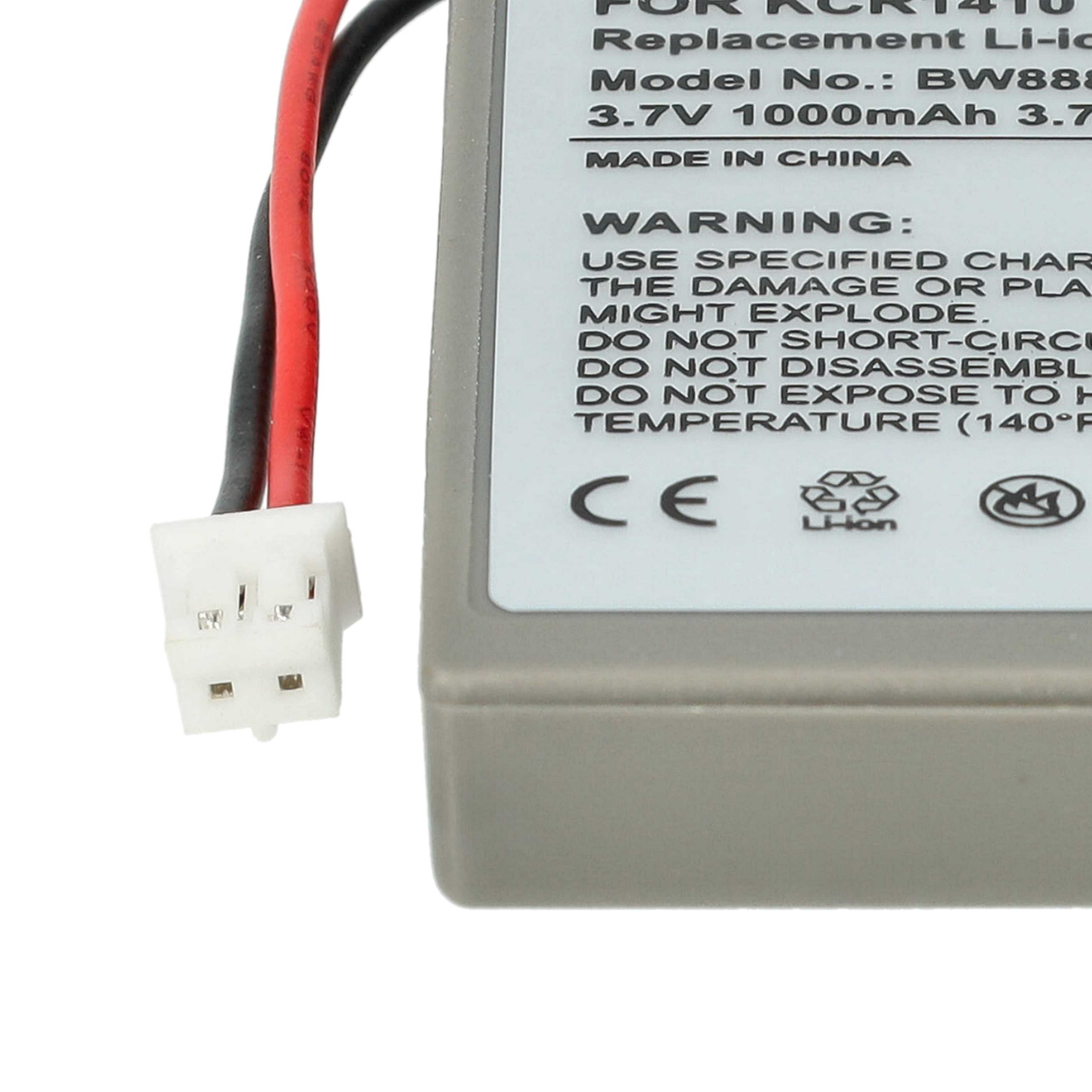 Gamer Joypad 2x Battery replaces Sony KCR1410, LIP1522 - 1000 mAh 3.7 V Li-Ion