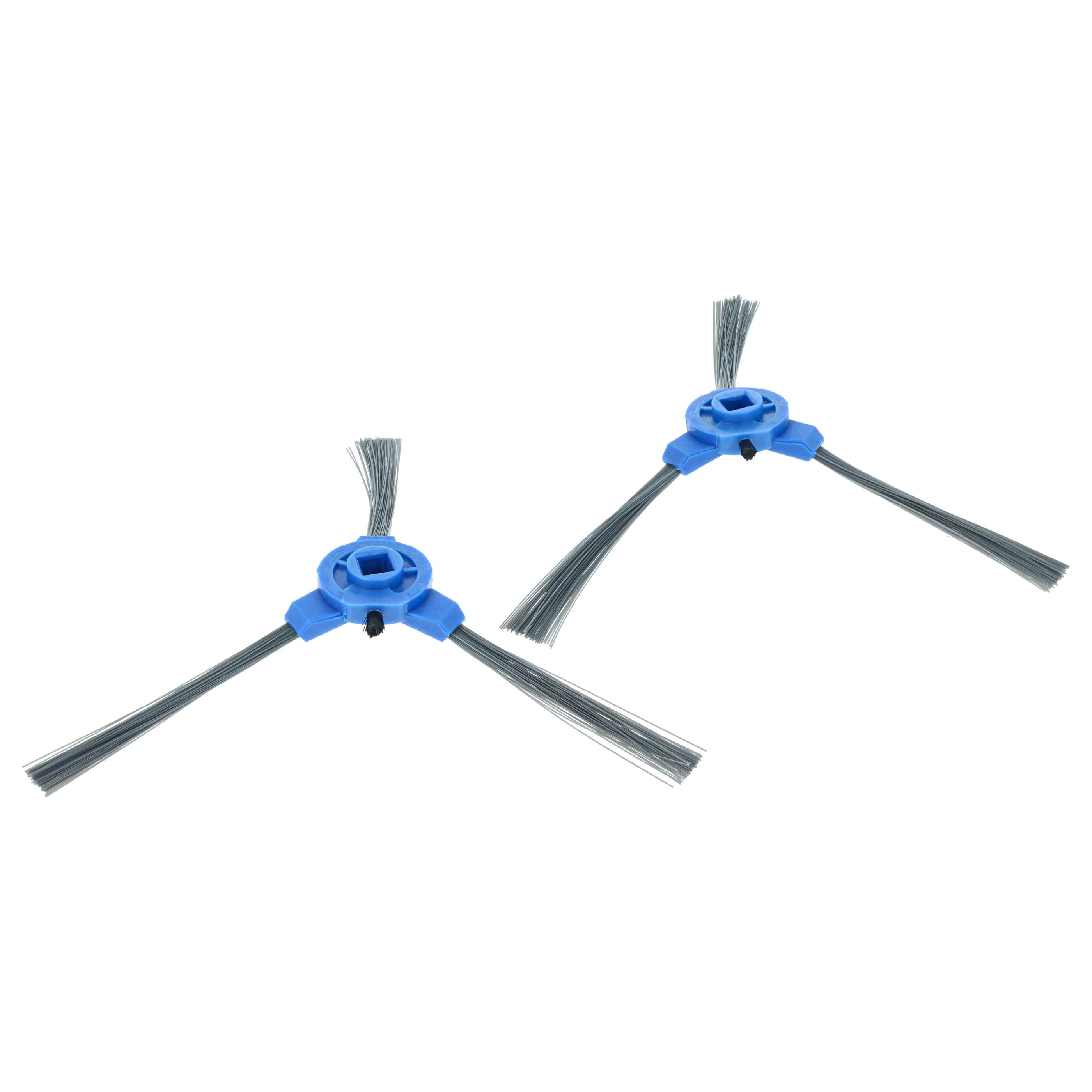 4x Side Brush suitable for Eufy, Tesvor 11S Robot Vacuum Cleaner etc. - 3-armed, black, grey, blue
