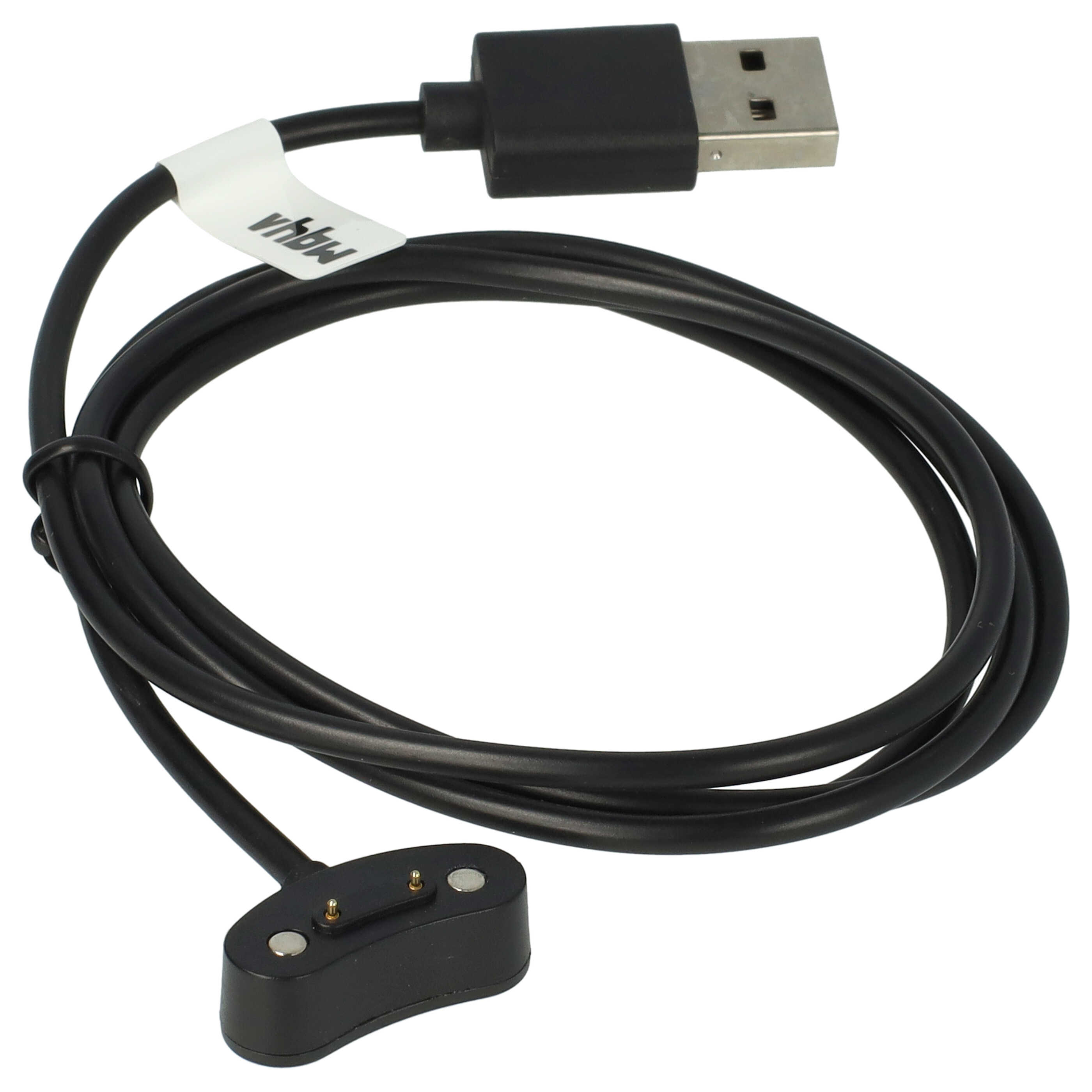 Cavo di ricarica USB per smartwatch Mobvoi TicWatch E3 - nero 100 cm