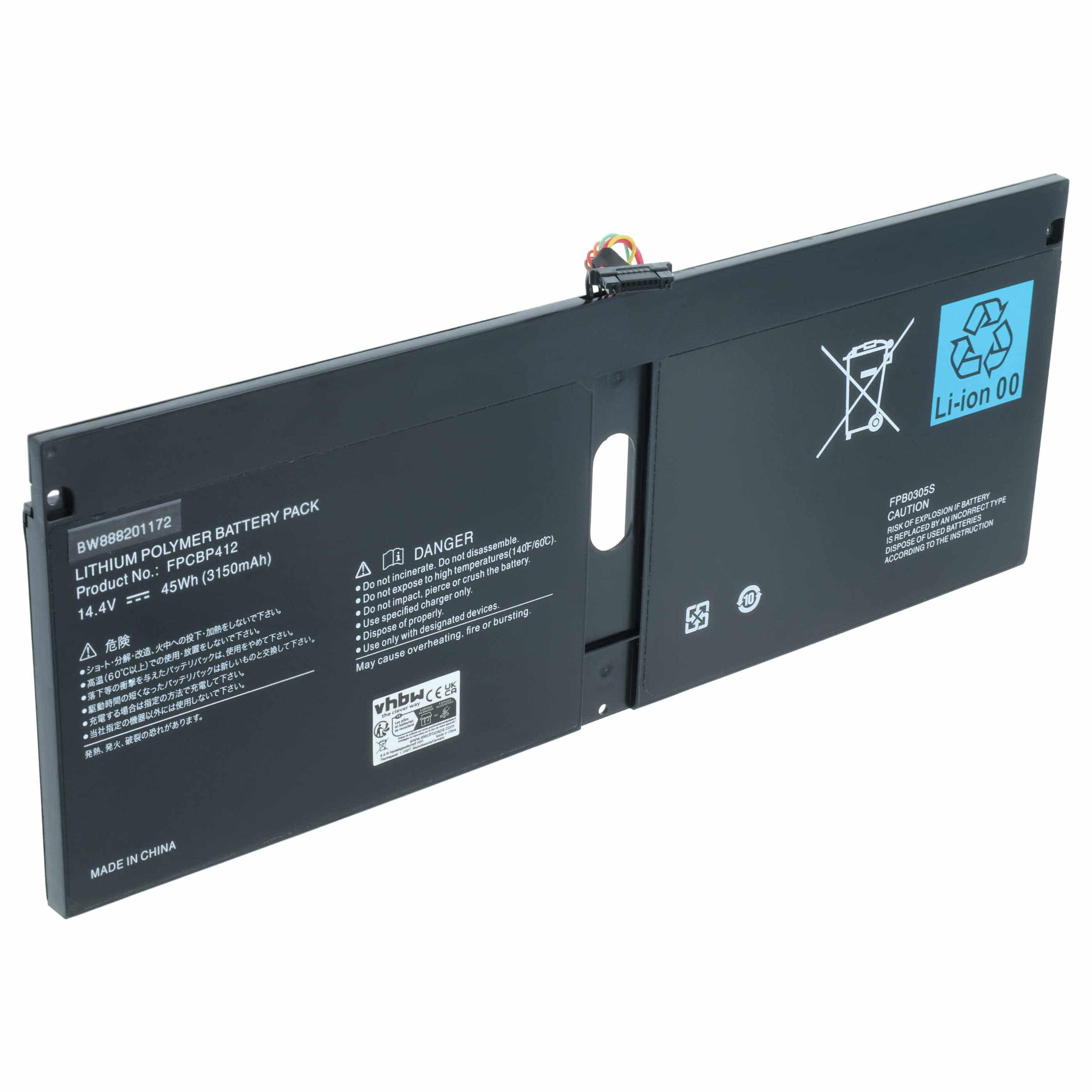 Akumulator do laptopa zamiennik Fujitsu FPCBP412, FPB0305S - 3050 mAh 14,4 V LiPo
