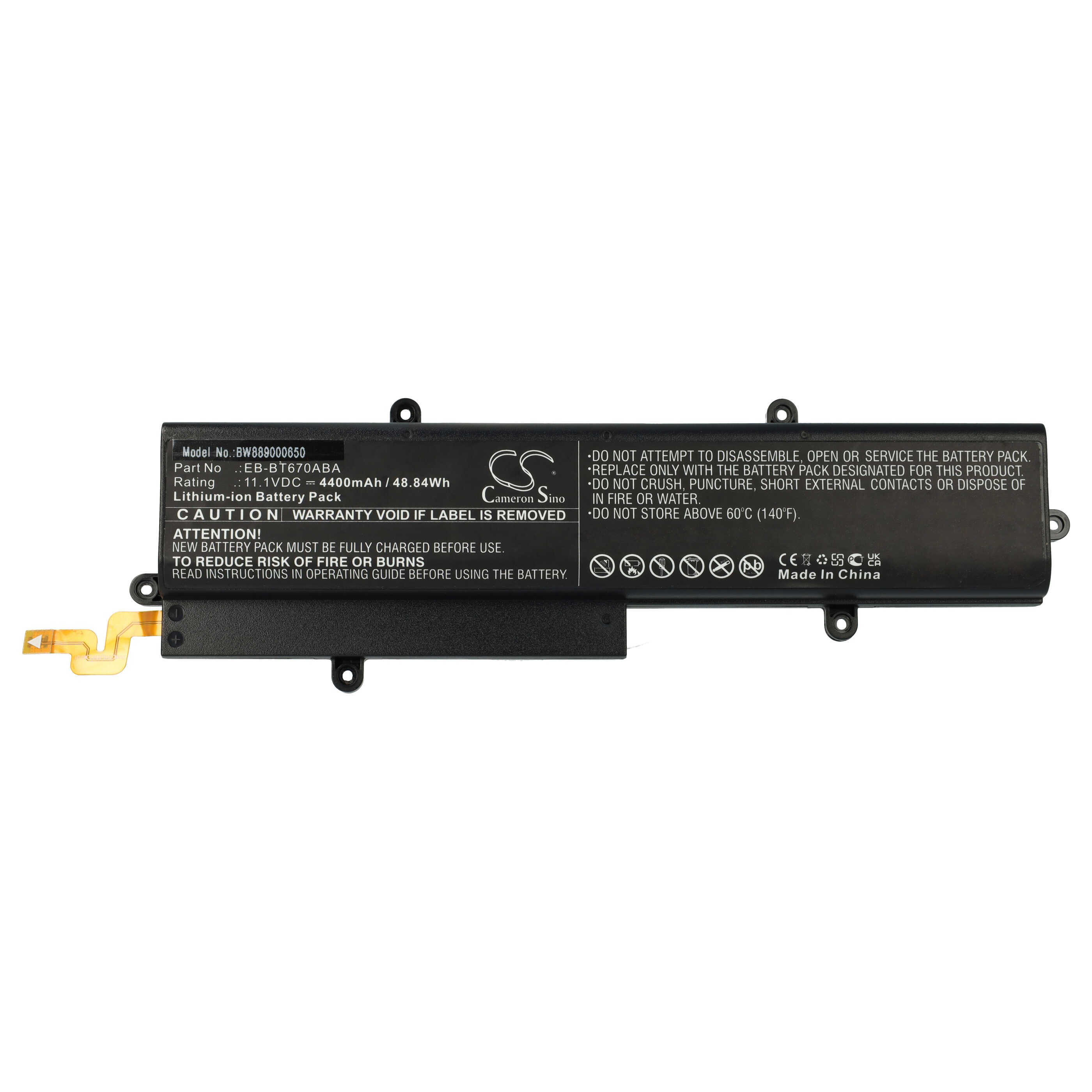 Akumulator zamiennik Samsung AA1GA12BS, EB-BT670ABA - 4400 mAh 11,1 V Li-Ion