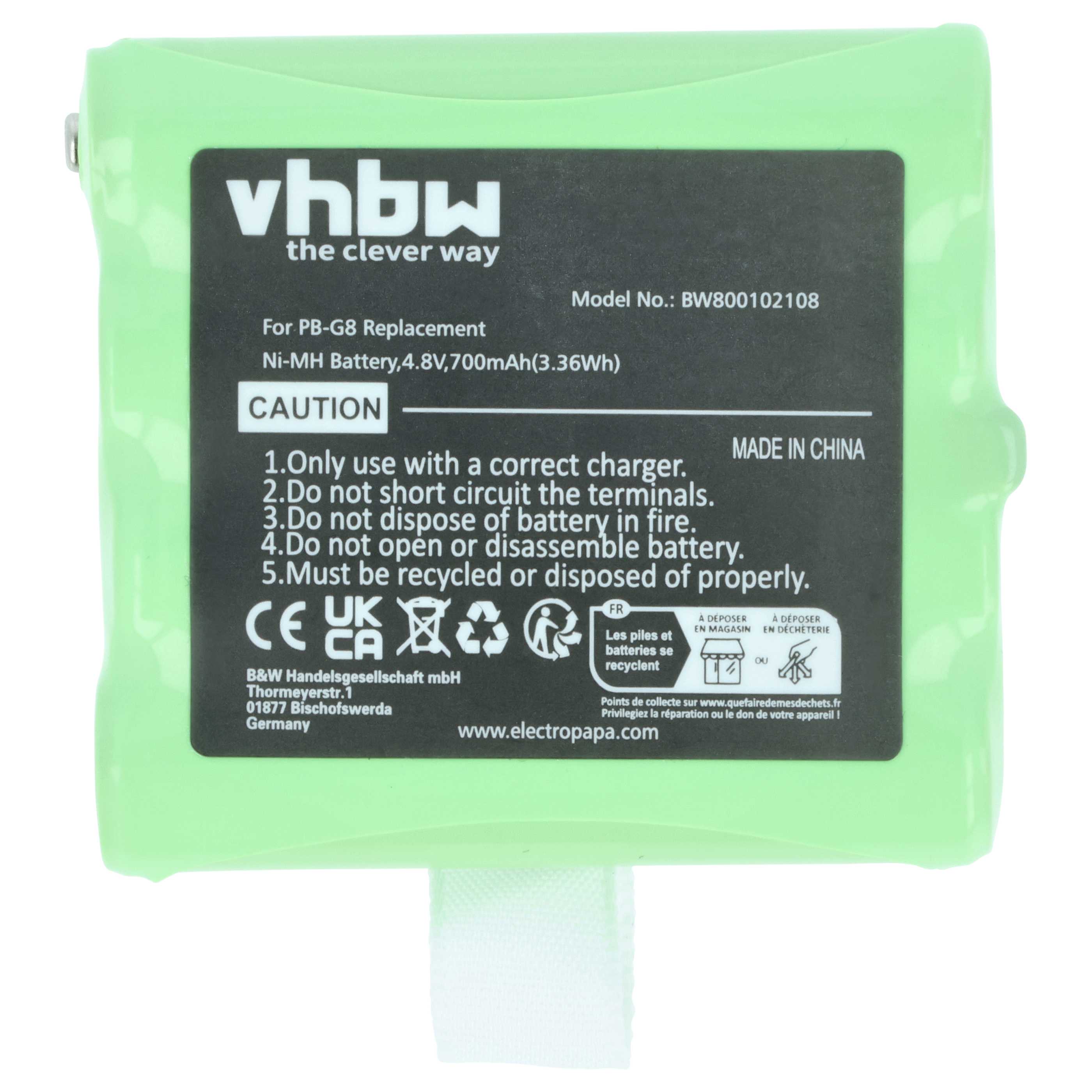 Radio Battery replaces PB-G8 - 700 mAh 7.4 V NiMH