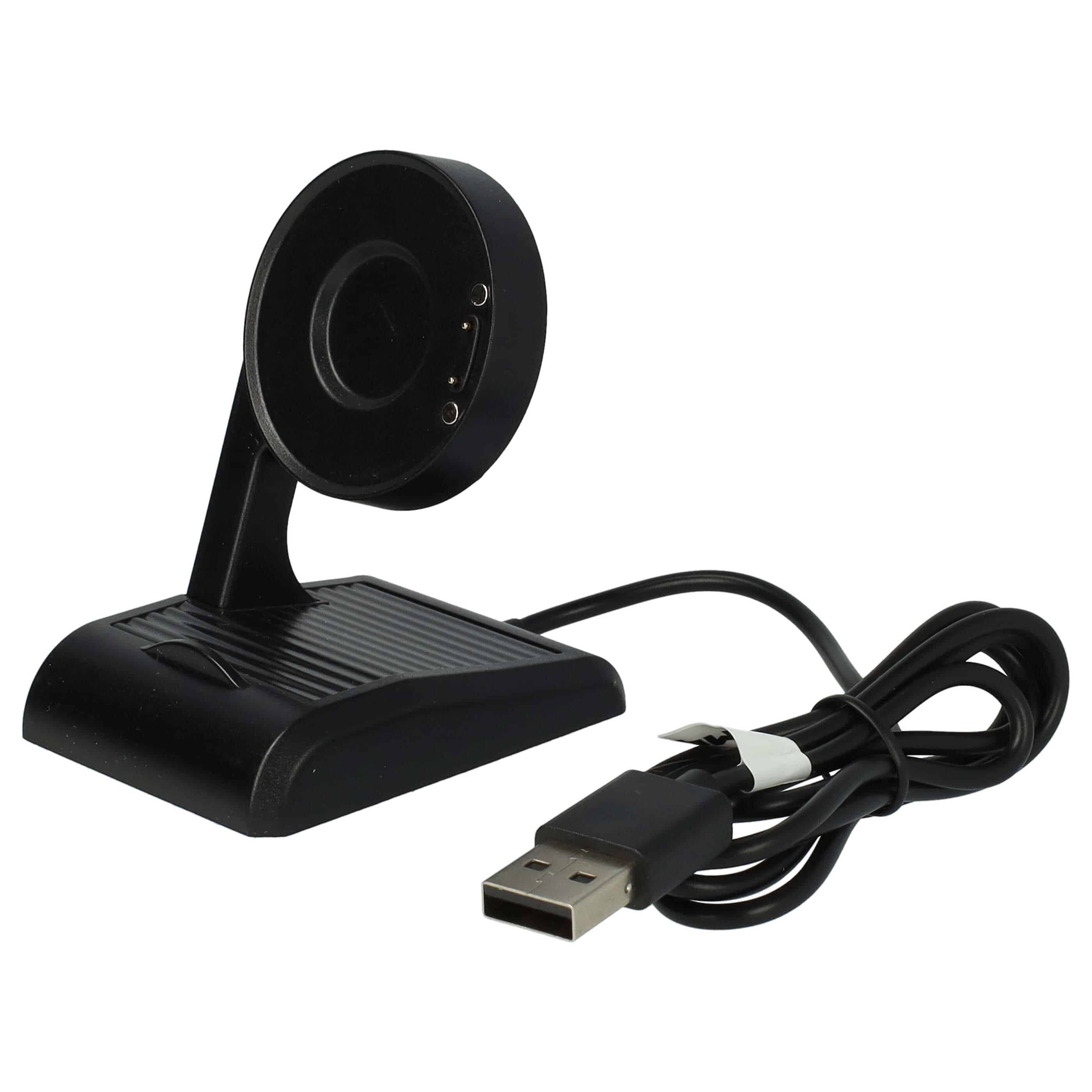 USB Charging Station suitable for Mobvoi TicWatch E3, Pro 3, Pro 3 LTE Smartwatch - 100 cm, black