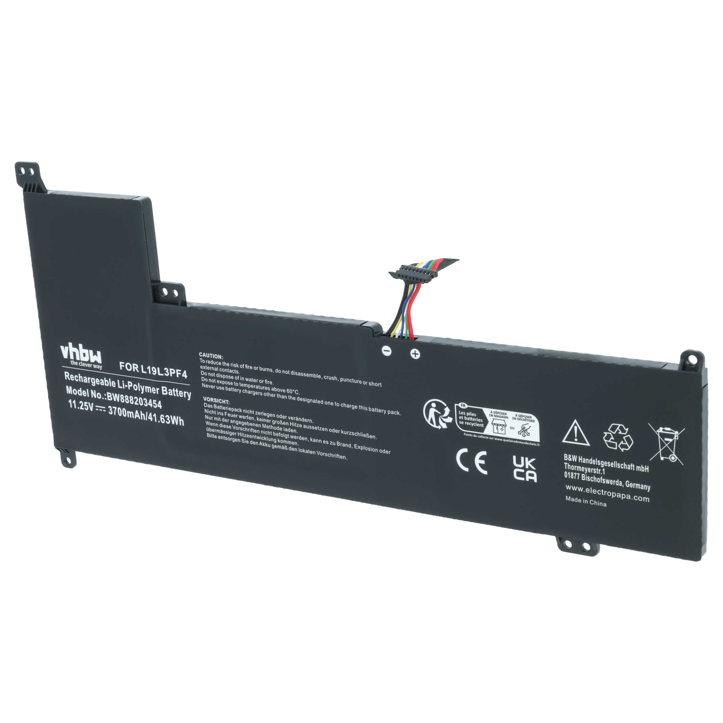 Akumulator do laptopa zamiennik Lenovo L19C3PF6, 5B10W89838, SB10W89845 - 3700 mAh 11,25 V LiPo