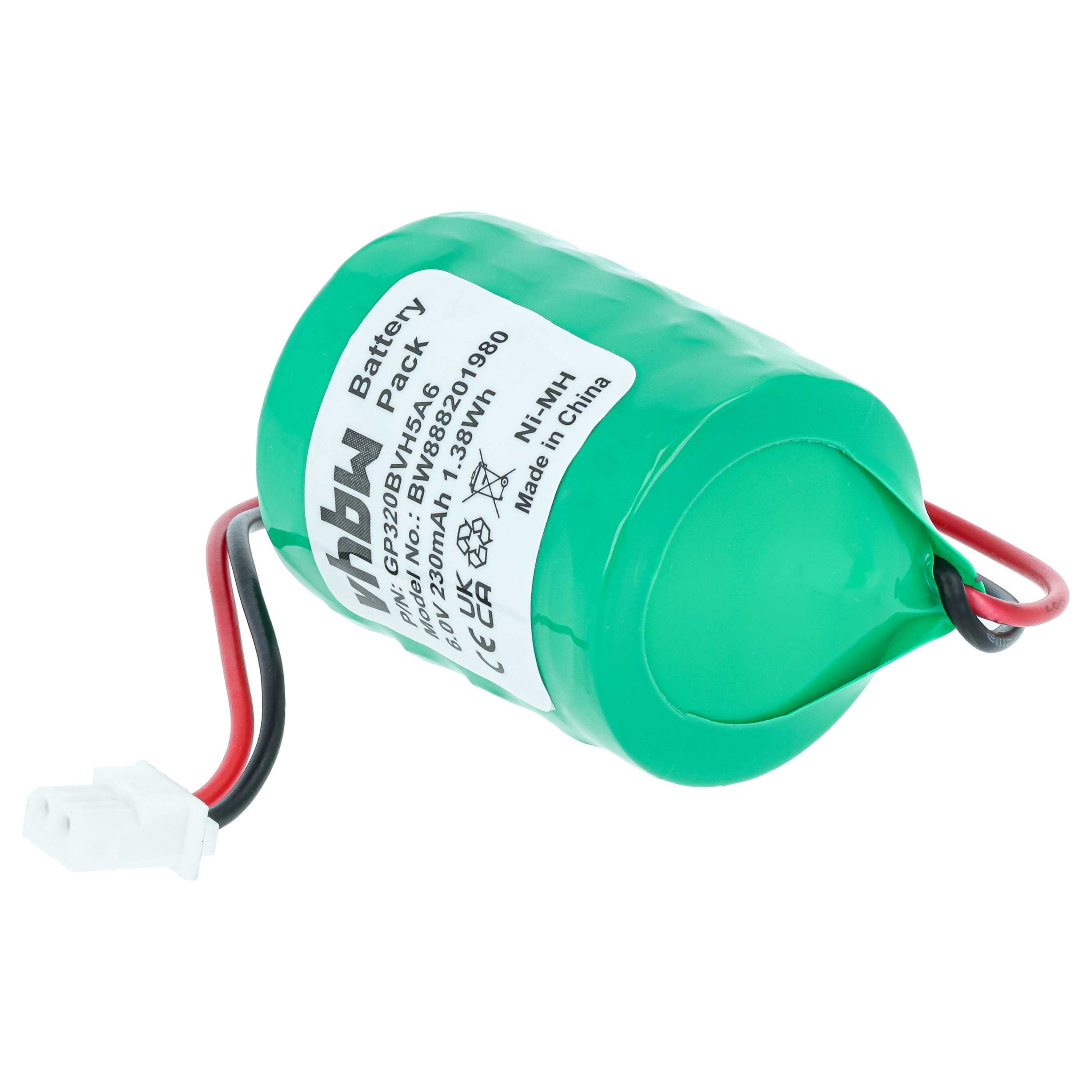 Alarmanlage-Akku (2 Stück) als Ersatz für Honeywell GP250BVH5A6, CP300H für Honeywell - 230mAh 6V NiMH