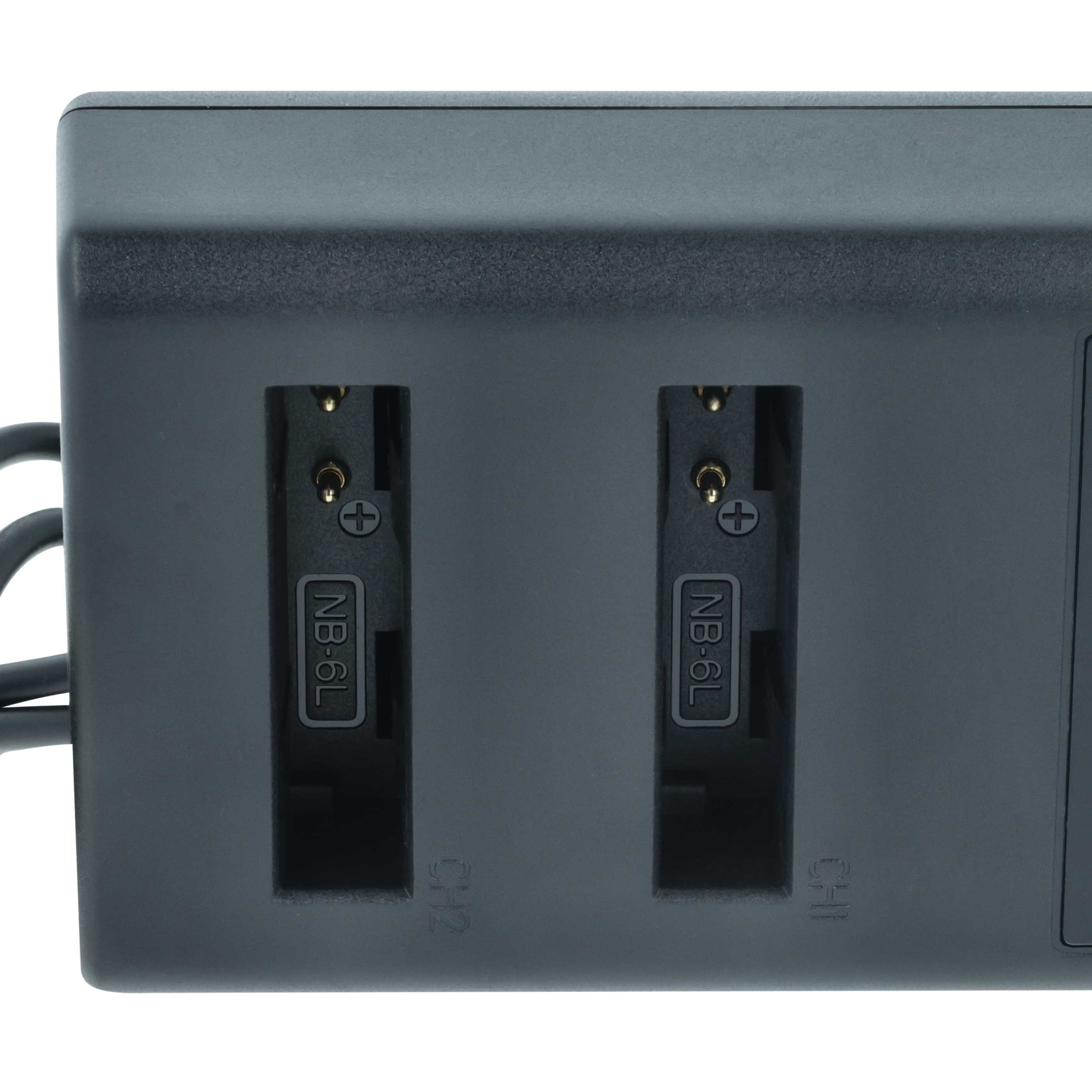 Battery Charger Micro-USB + USB-C + Cable Micro-USB suitable for Canon IXUS Digital Camera