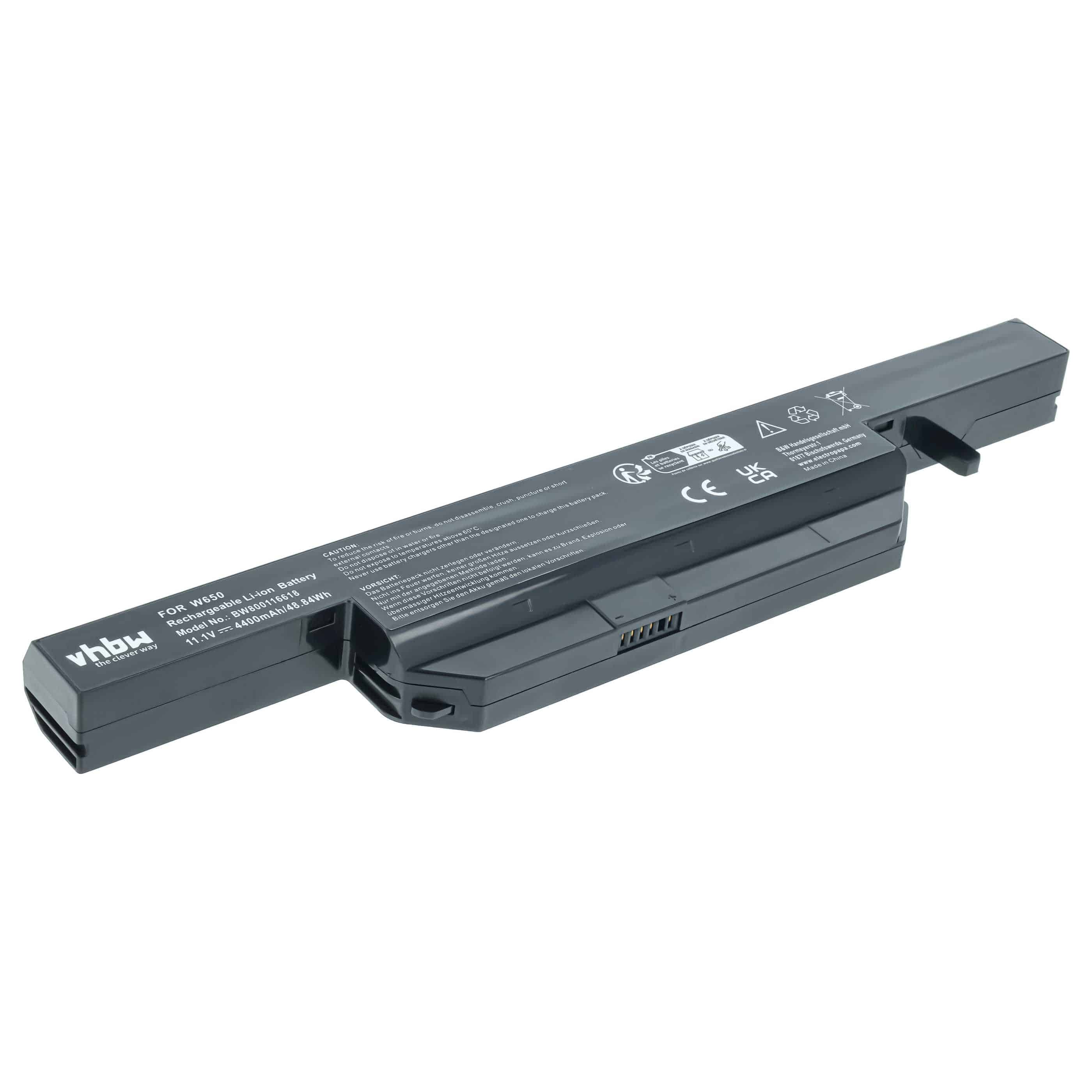 Akumulator do laptopa zamiennik Clevo 6-87-W650S-4D4A1, 6-87-W650S-4D4A - 4400 mAh 11,1 V Li-Ion, czarny