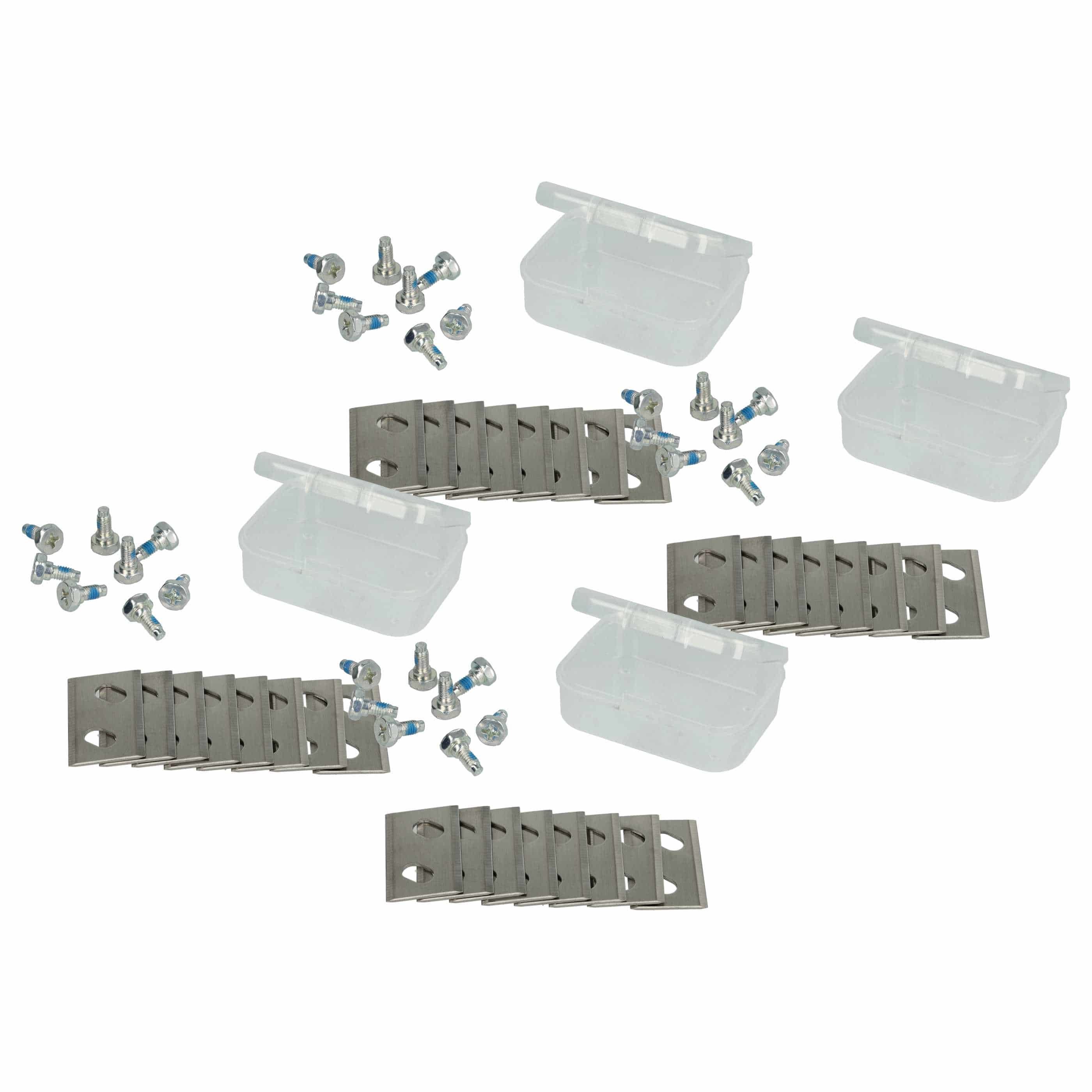 24x Exchange Blade replaces Arnold 1111-M6-1008 Cordless Lawnmower etc.chrome-carbon steel, Silver