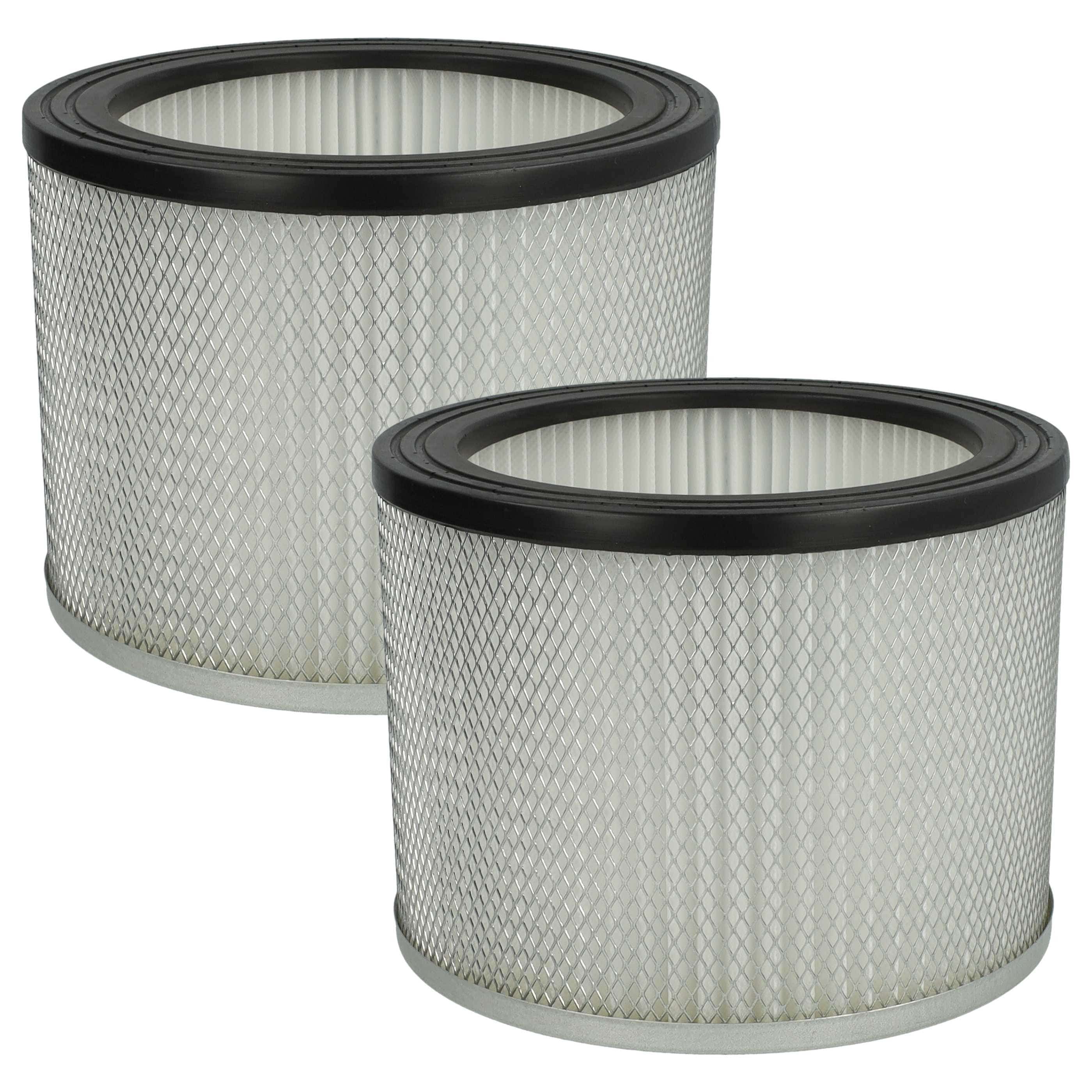 2x cartridge filter replaces ROWI 212010019 for Rowi Chimney Sweep Vacuum, white / silver
