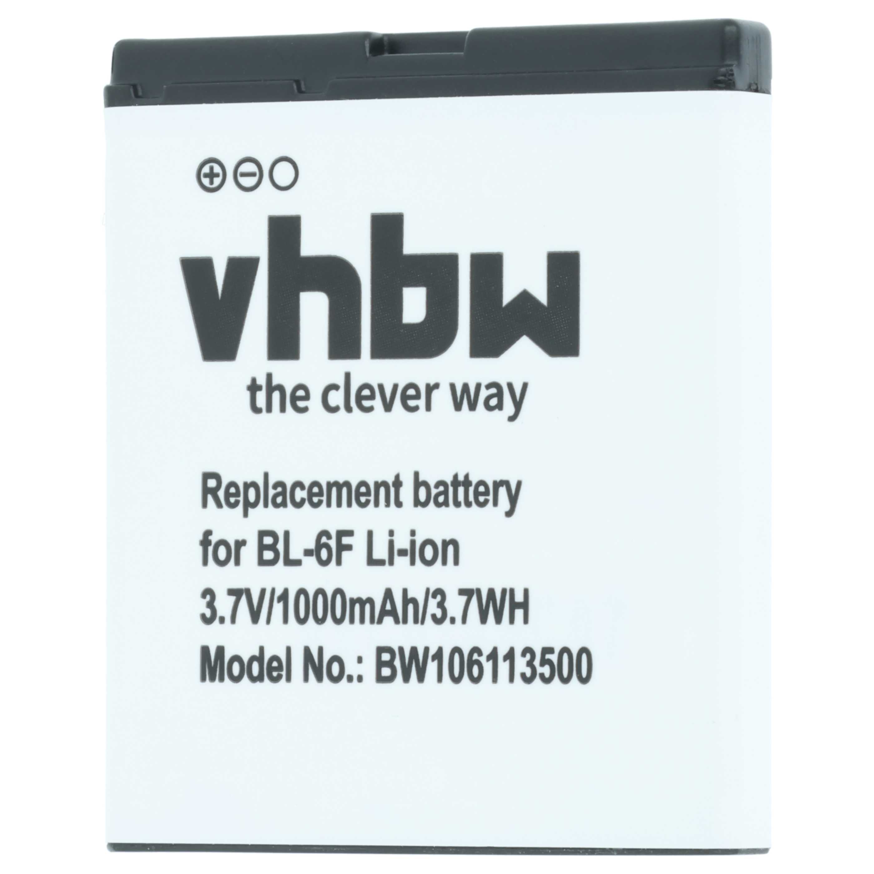 Akumulator do telefonu smartfona zamiennik Nokia BL-6F - 1000 mAh 3,7 V Li-Ion