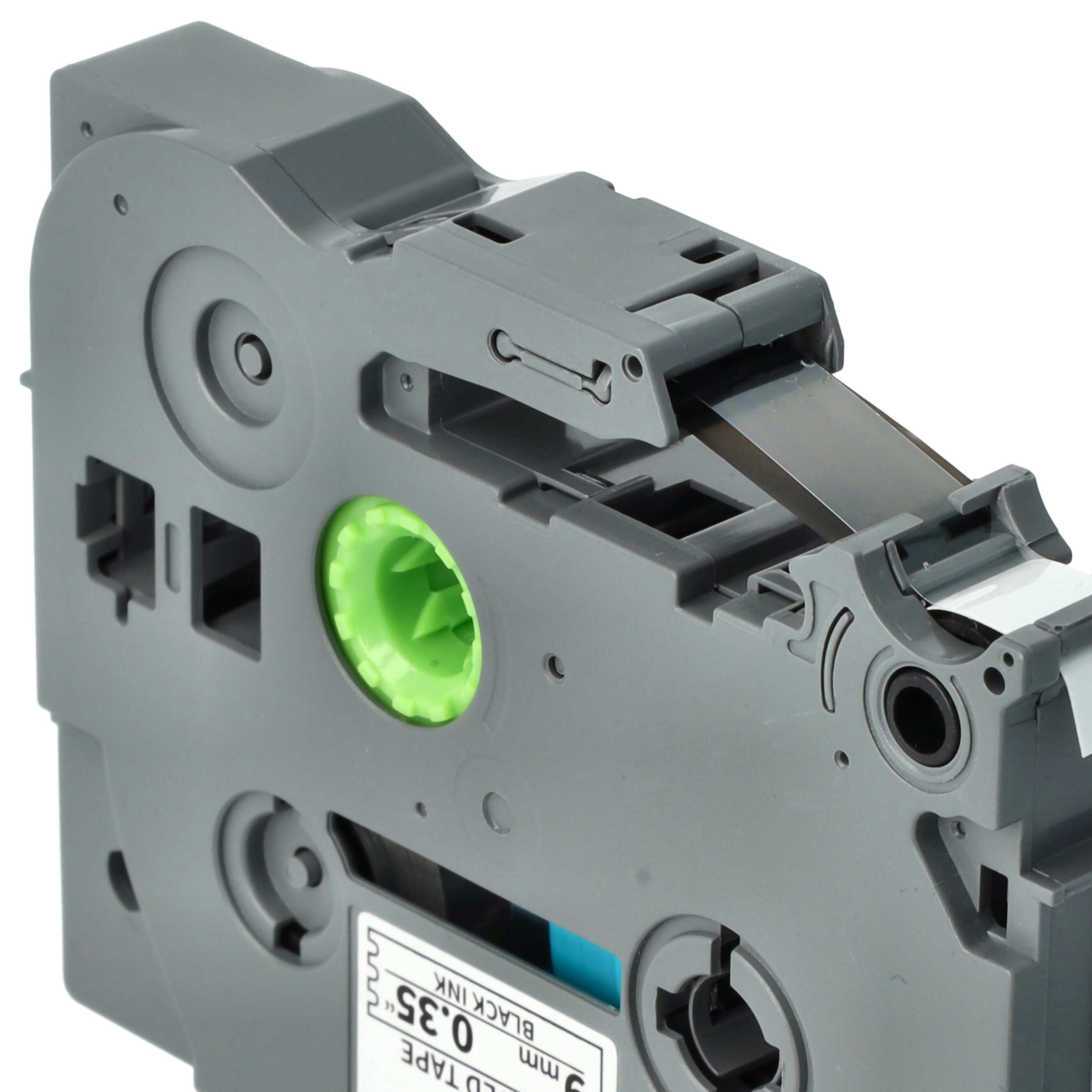 100x Label Tape replaces Brother TZ-221, TZE-221 - 9 mm Black to White