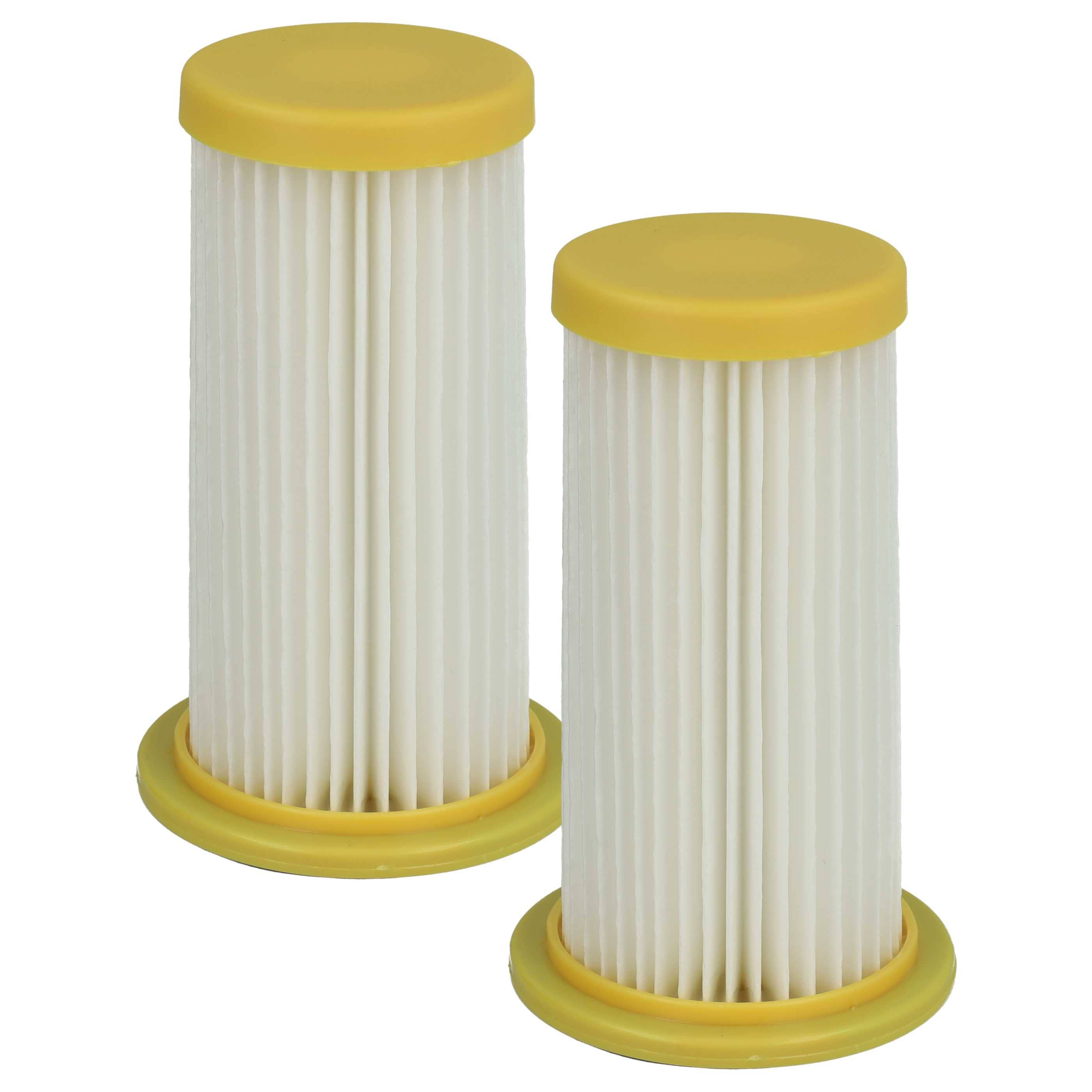 2x cartridge filter replaces Philips 432200520850 for Philips Vacuum Cleaner, white / yellow