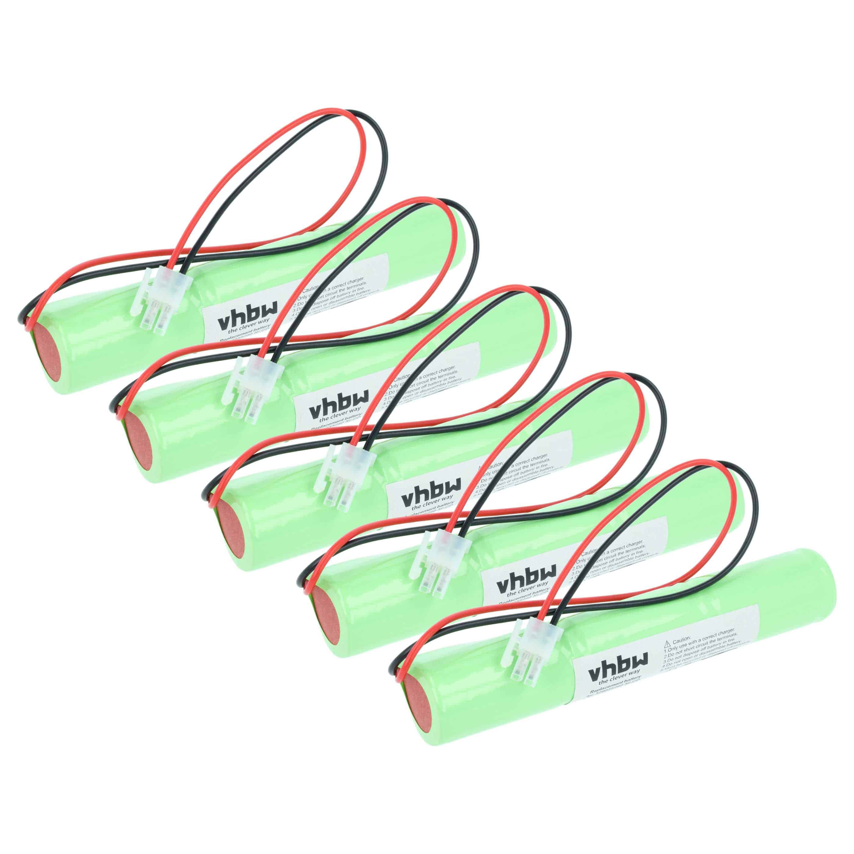5x Akumulator do oświetlenia awaryjnego zamiennik BAES 329055240 - 2500 mAh 3,6 V NiCd