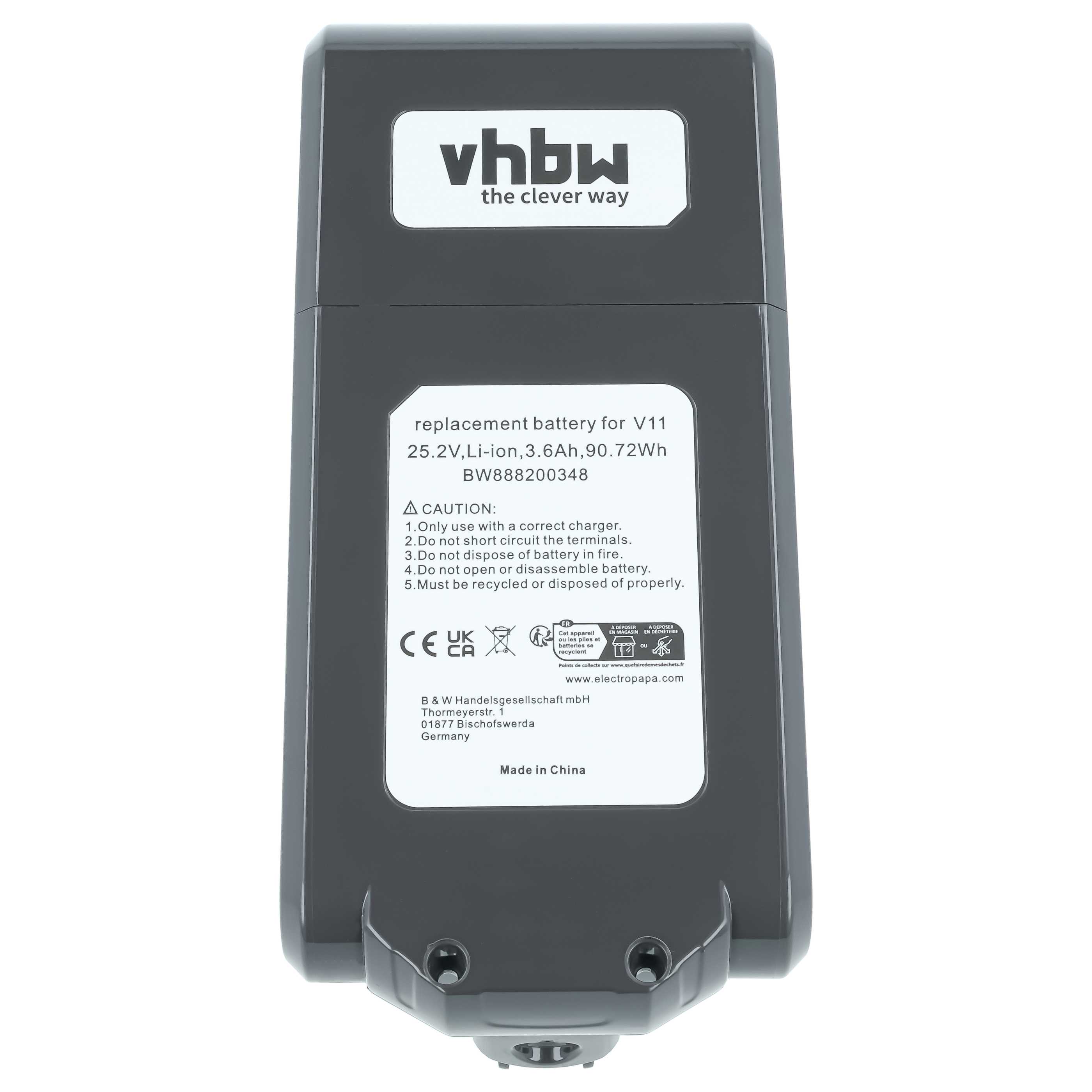 Batterie remplace Dyson 970145-02, 299820 pour aspirateur Dyson - 3600mAh 25,2V Li-ion