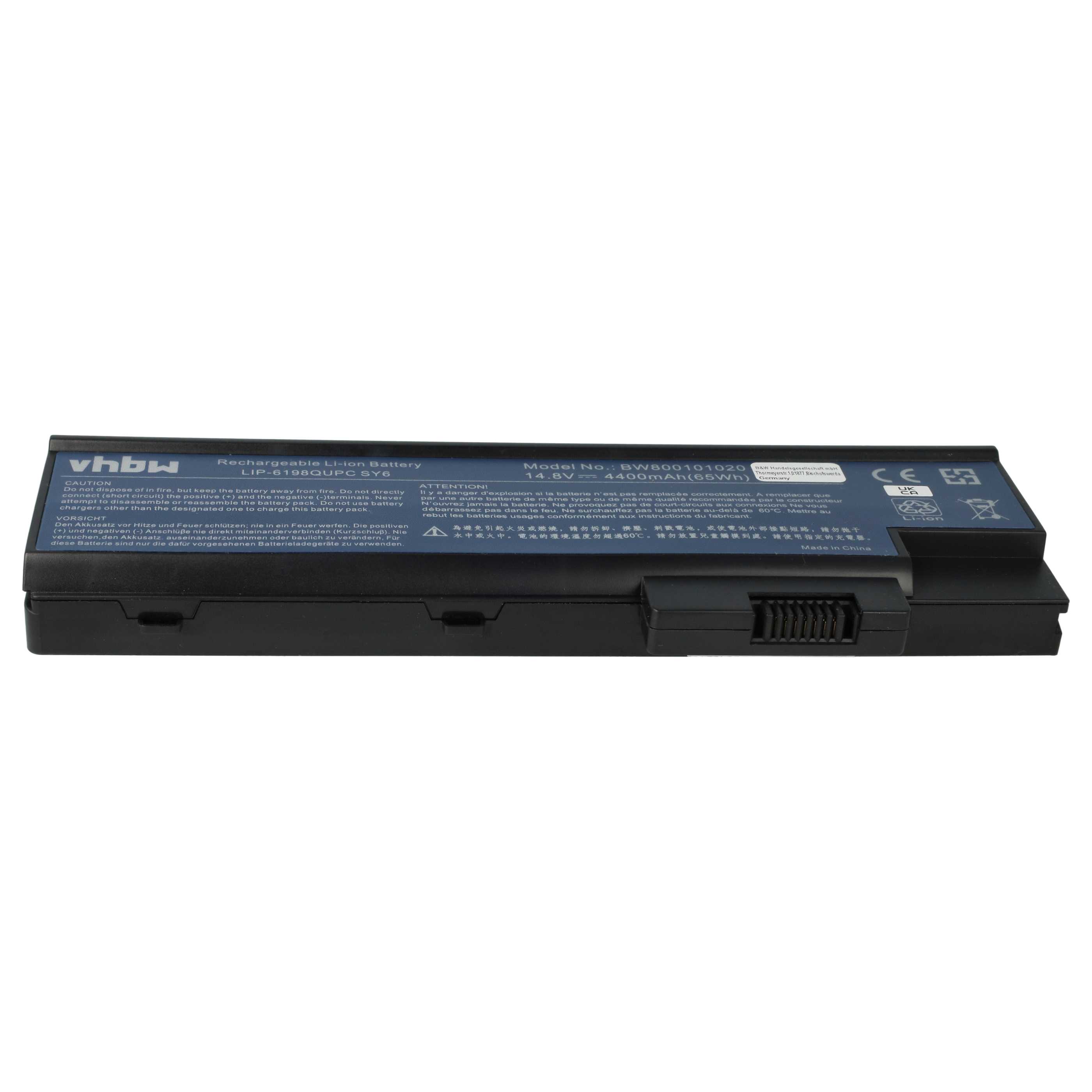 Akumulator do laptopa zamiennik Acer 4UR18650F-2-QC218, 3UR18650Y-2-QC236 - 4400 mAh 14,8 V Li-Ion, czarny