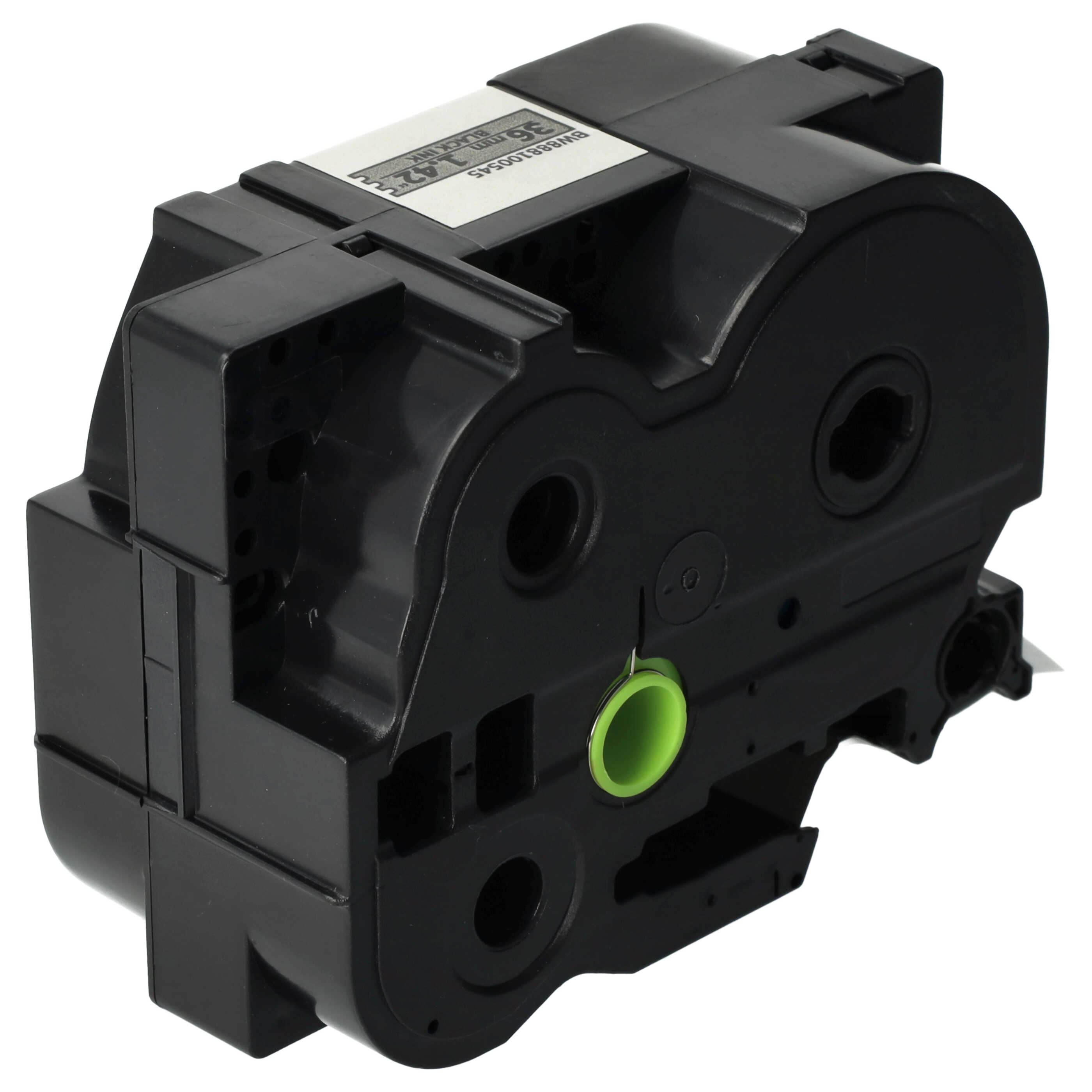 Label Tape replaces Brother AHe-M961, HGE-M961, HGEM961 - 36 mm Black to Matt-Silver