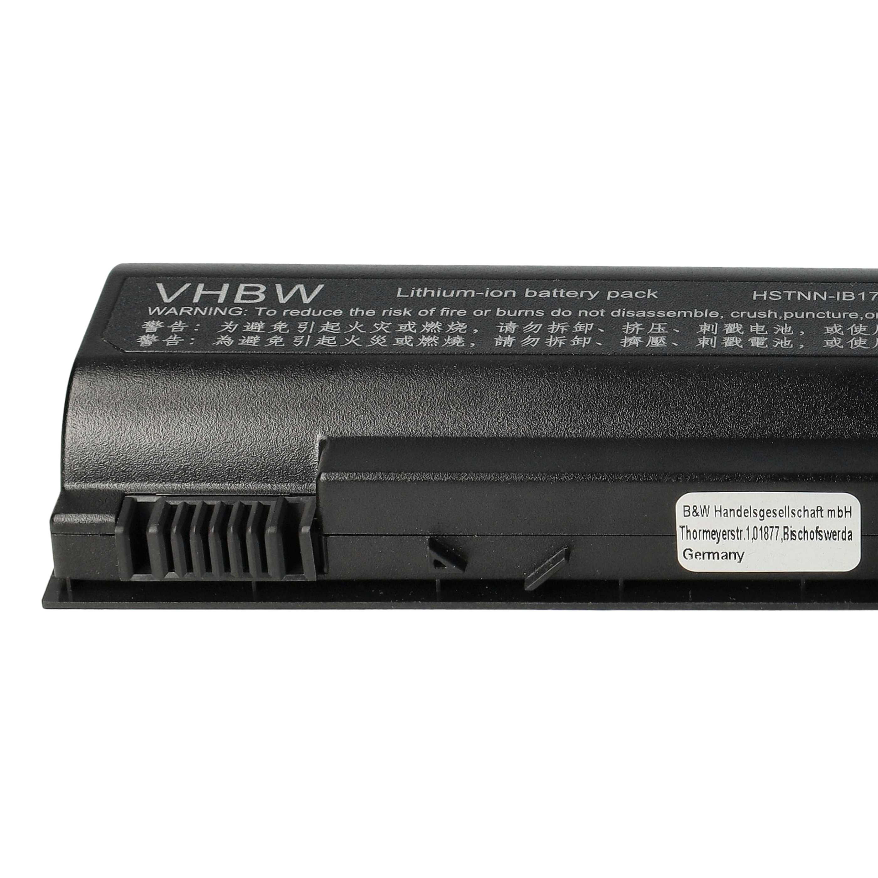 Notebook Battery Replacement for HP 367760-001, 367759-001, 383493-001 - 4400 mAh 10.8 V Li-Ion, black