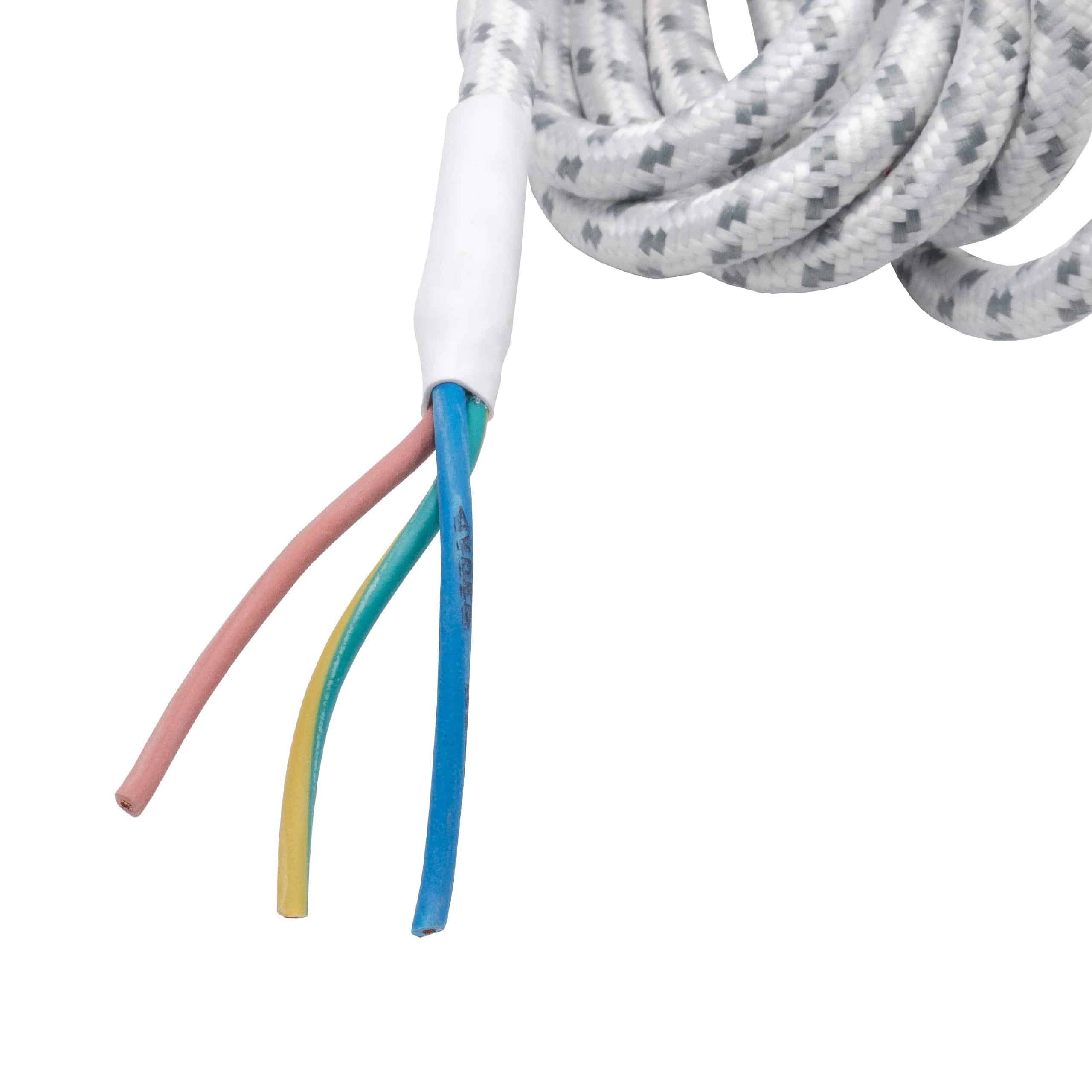 vhbw Universal Power Cable for Steam Iron (280m) - Flexible, Robust, Perfect Fit with Protective Contact Plug 
