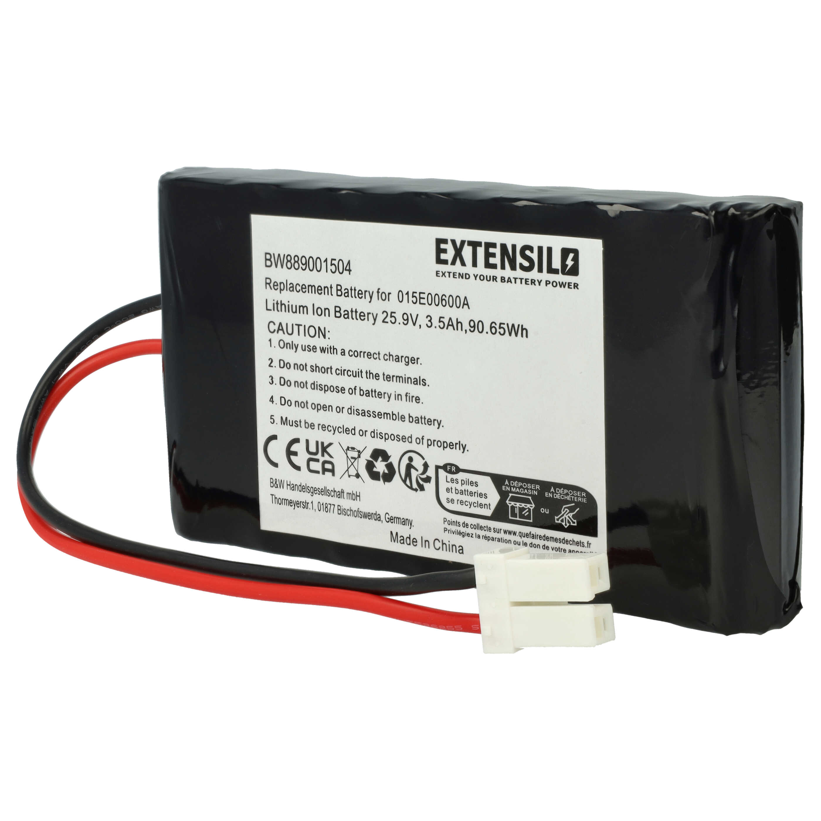 Lawnmower Battery Replacement for Ambrogio 015E00600A - 3500 mAh 25.9 V Li-Ion