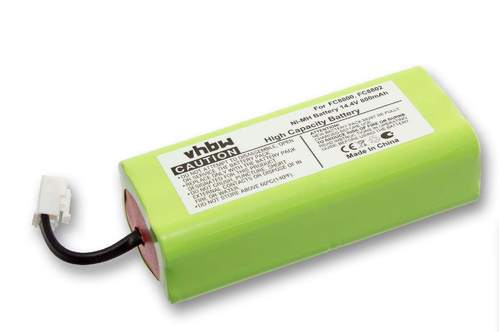 Batterie remplace Philips NR49AA800P, CRP756/01 pour robot aspirateur - 800mAh 14,4V NiMH