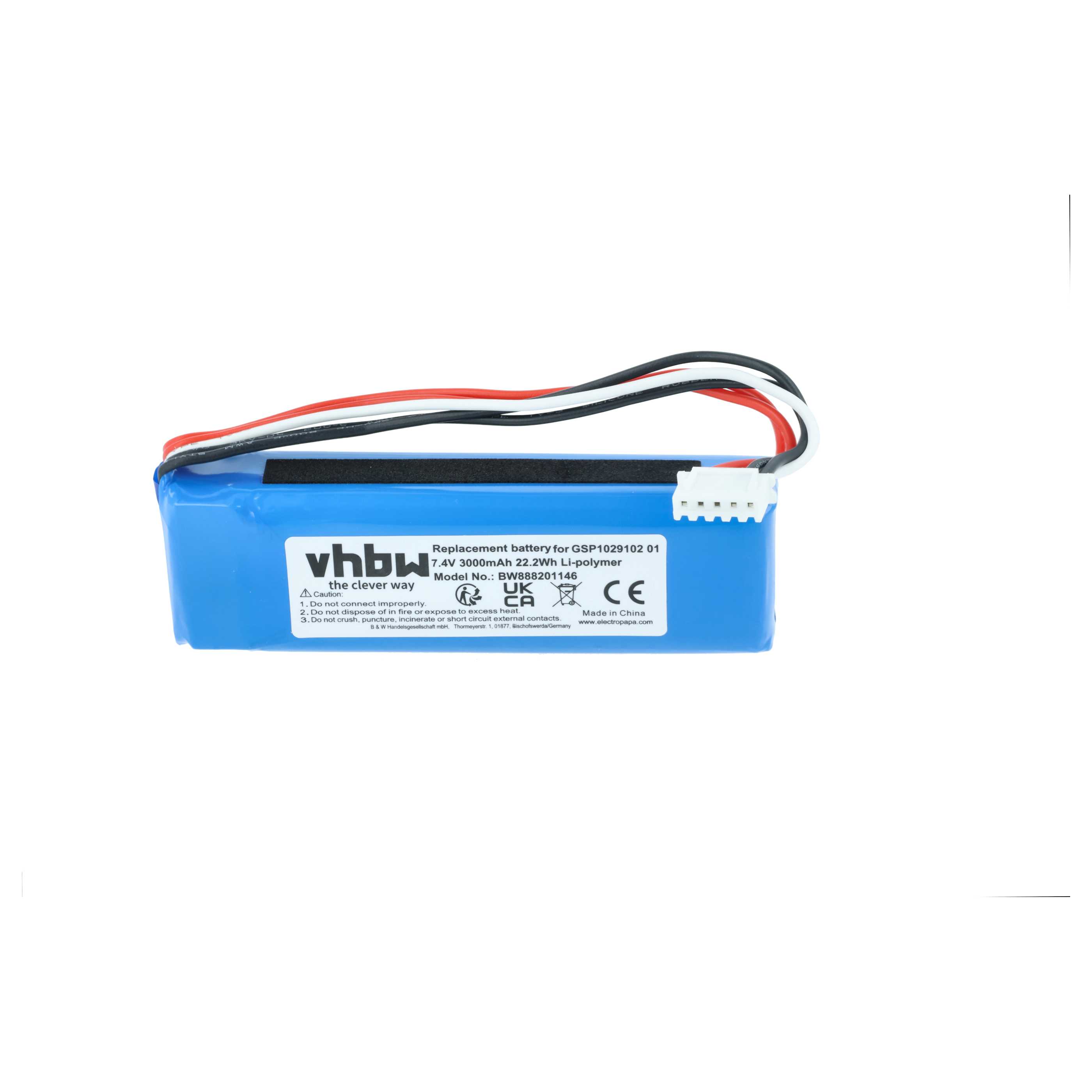 Akumulator do głośnika zamiennik Harman Kardon CP-HK06, GSP1029102 01 - LiPo 3000mAh